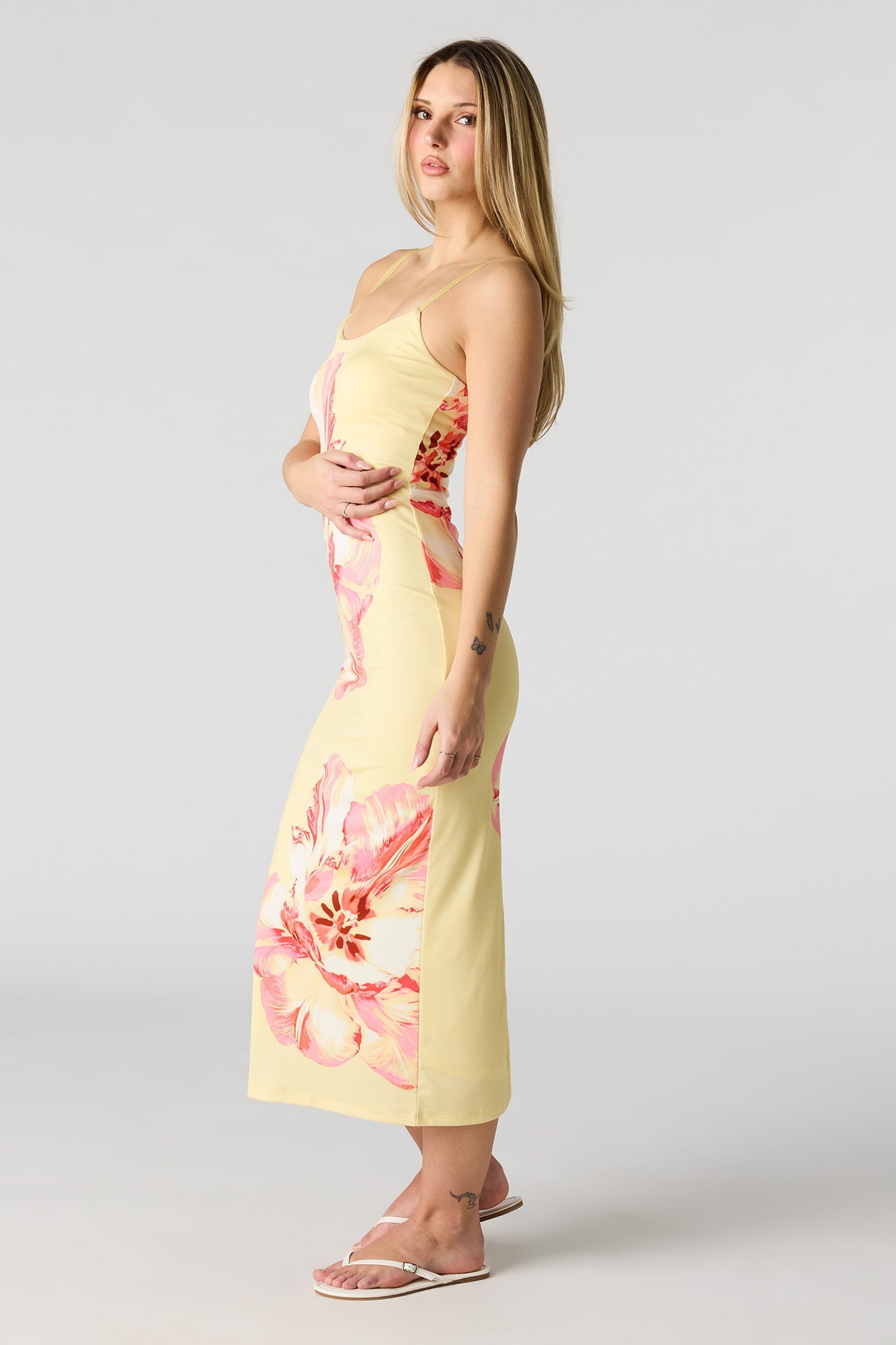 Braless Bodycon Midi Dress