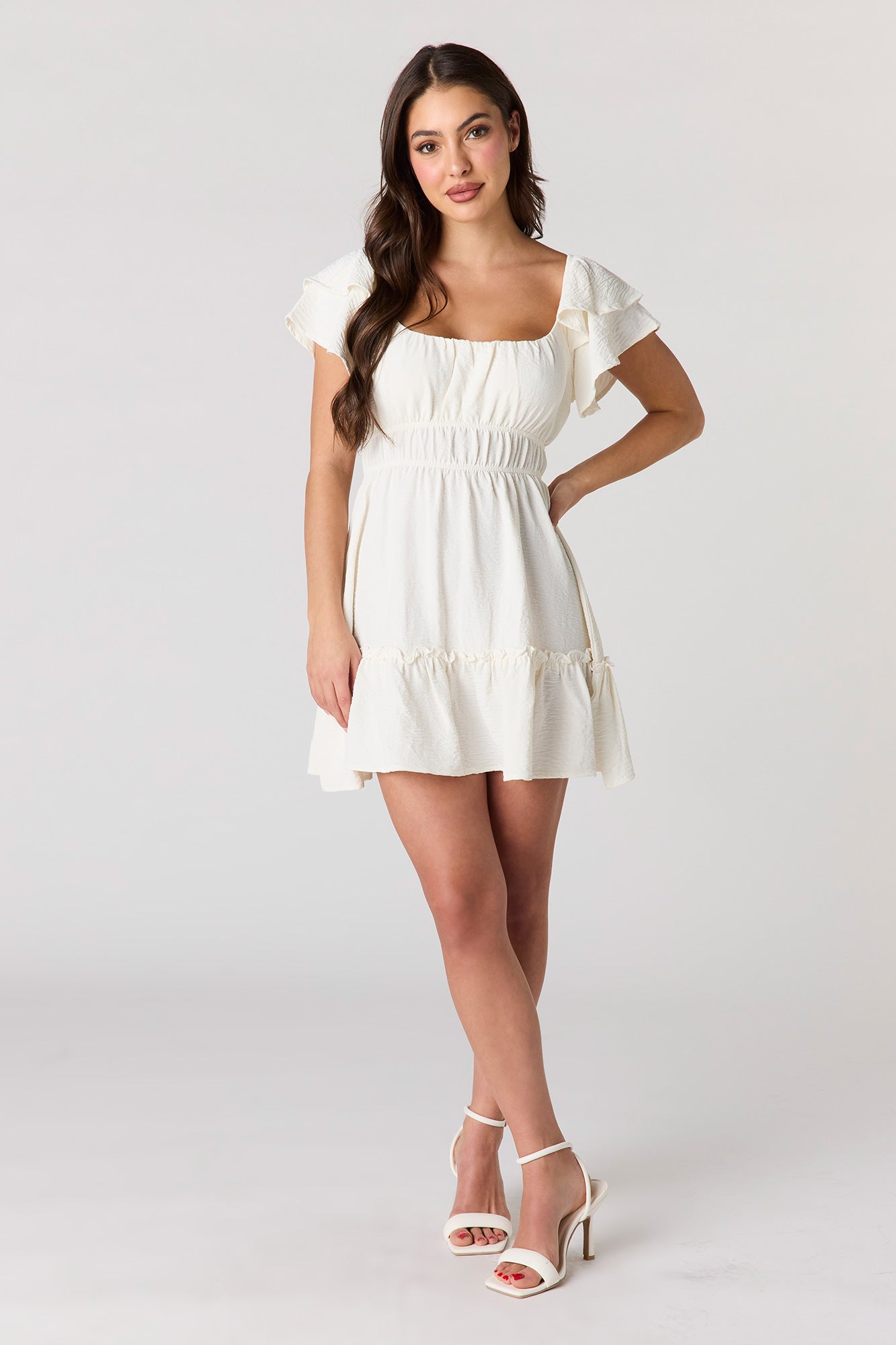 Flutter Sleeve Mini Dress