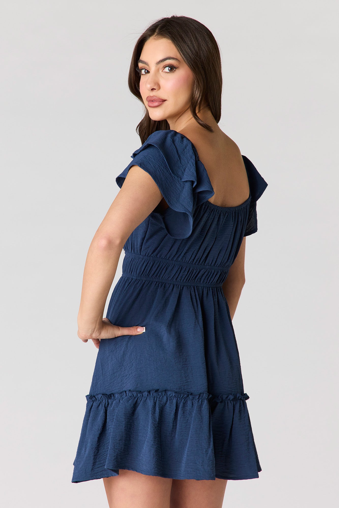 Flutter Sleeve Mini Dress