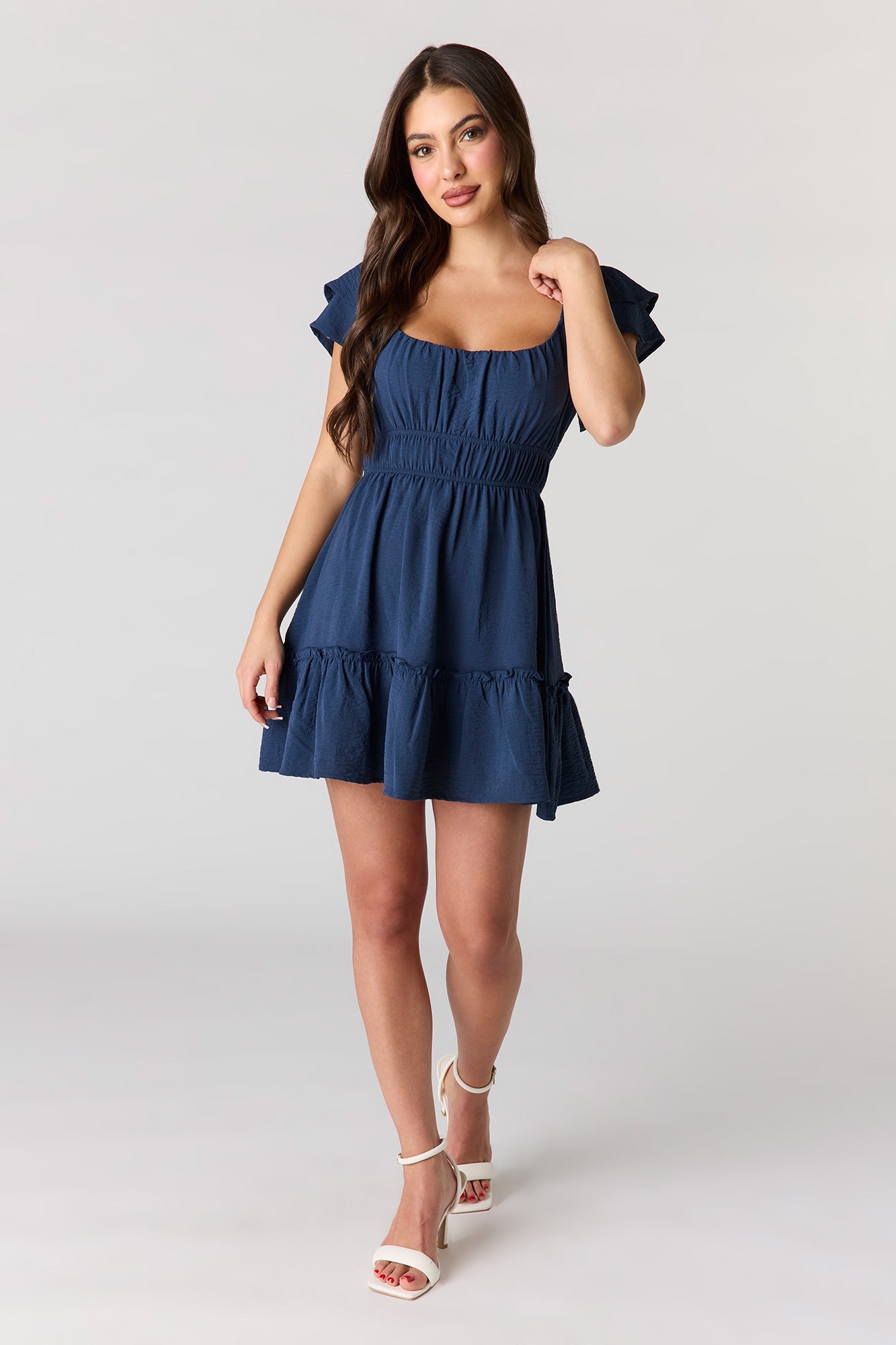 Flutter Sleeve Mini Dress
