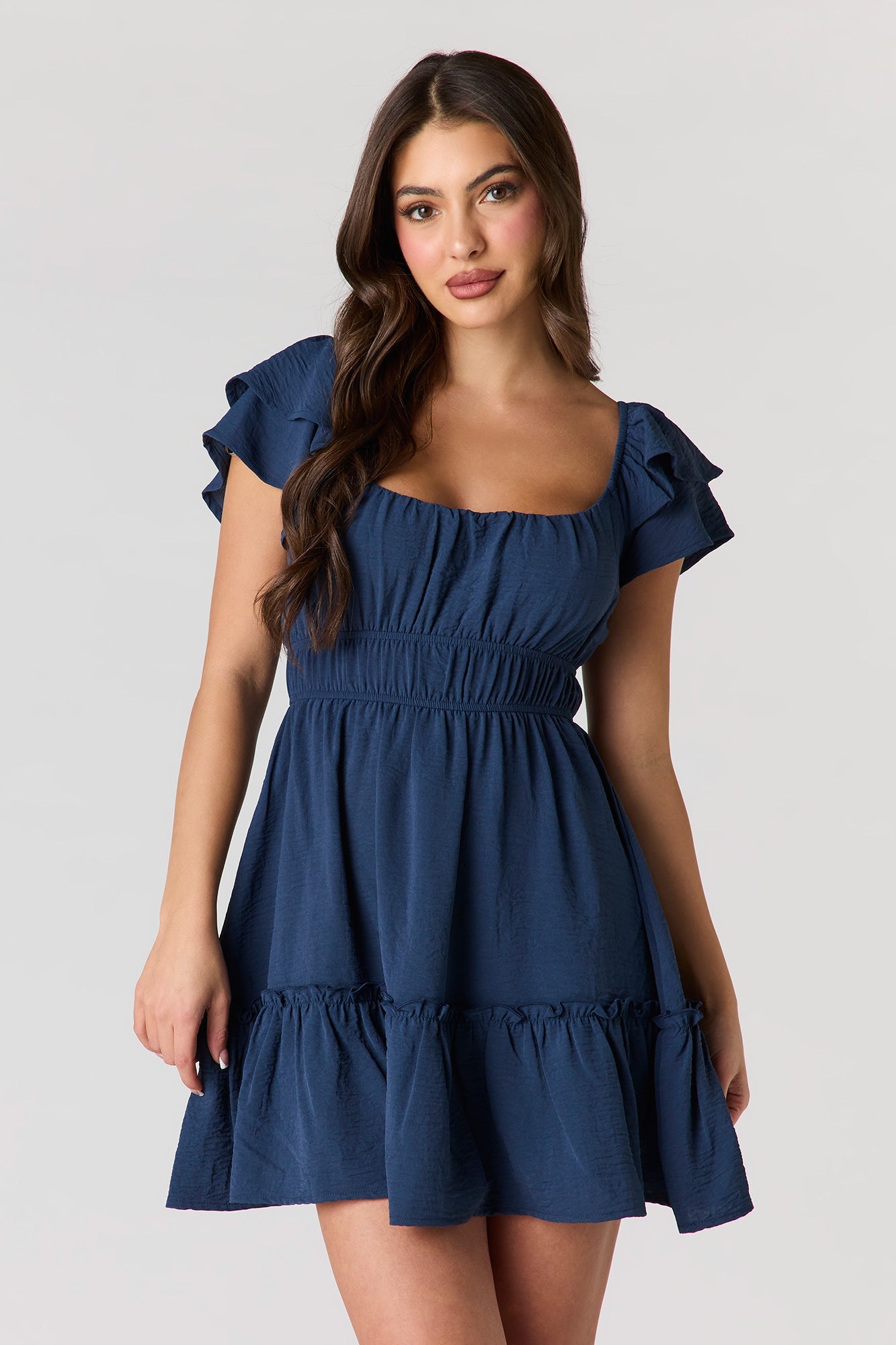 Flutter Sleeve Mini Dress