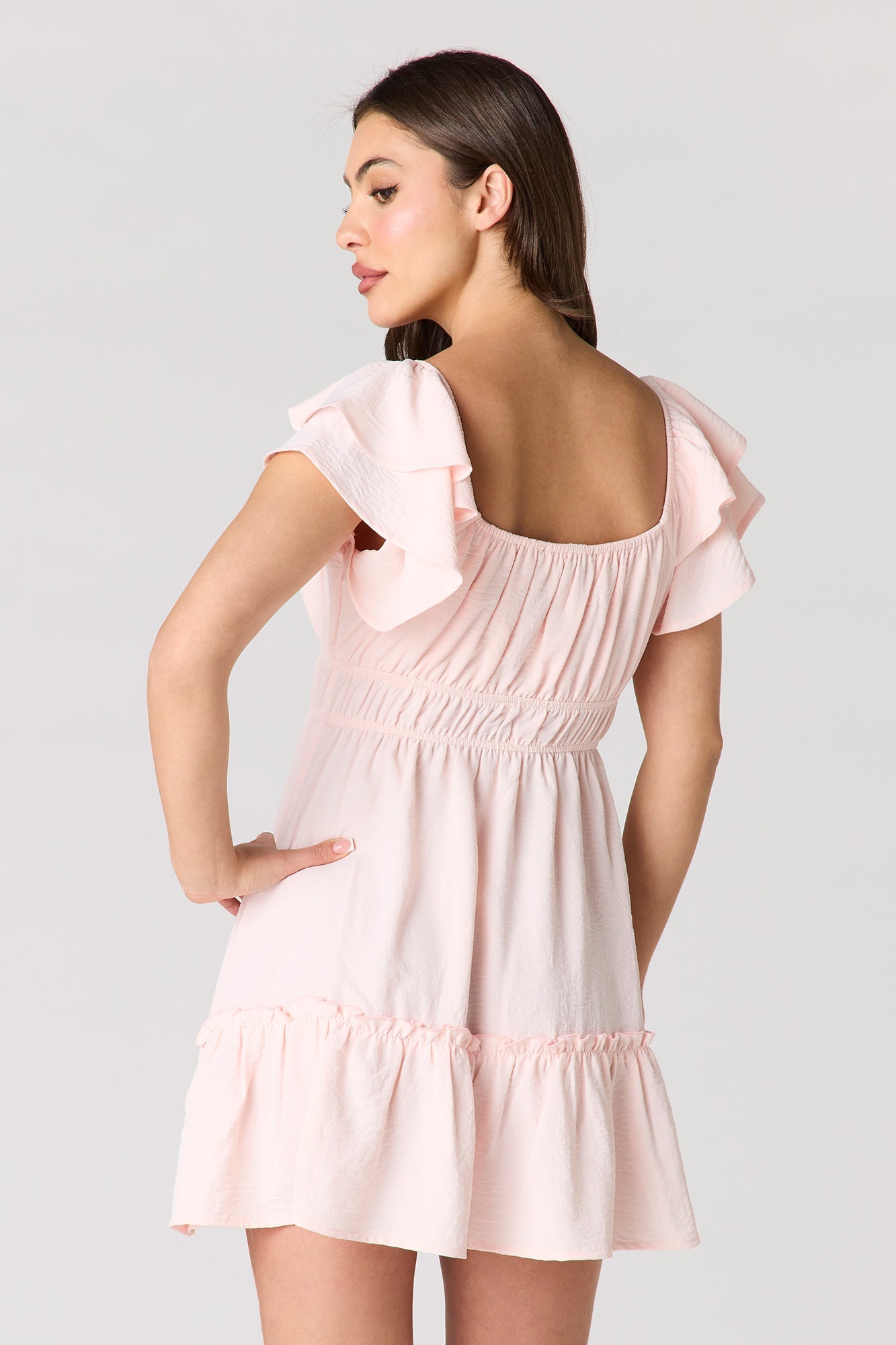 Flutter Sleeve Mini Dress