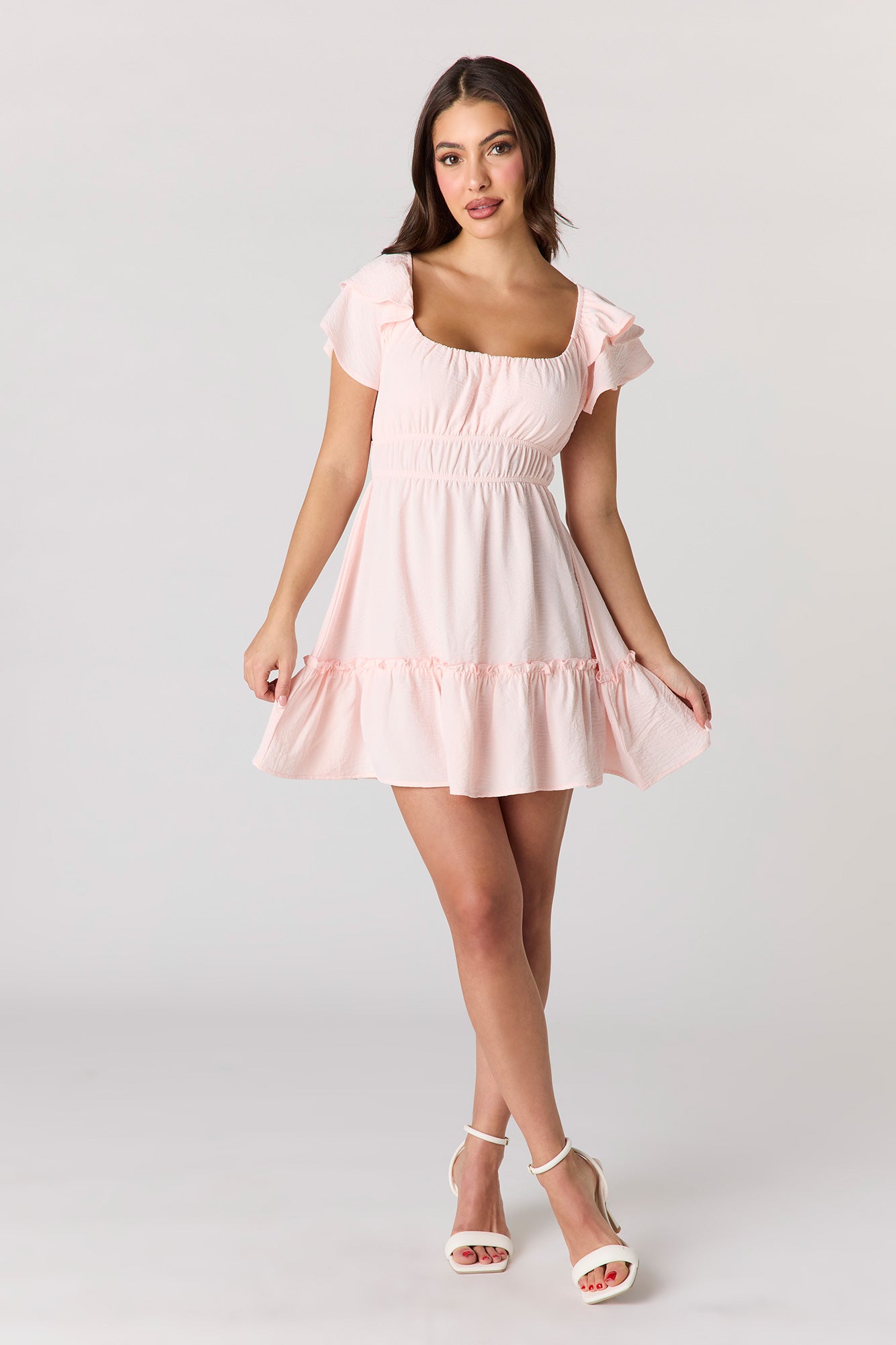 Flutter Sleeve Mini Dress