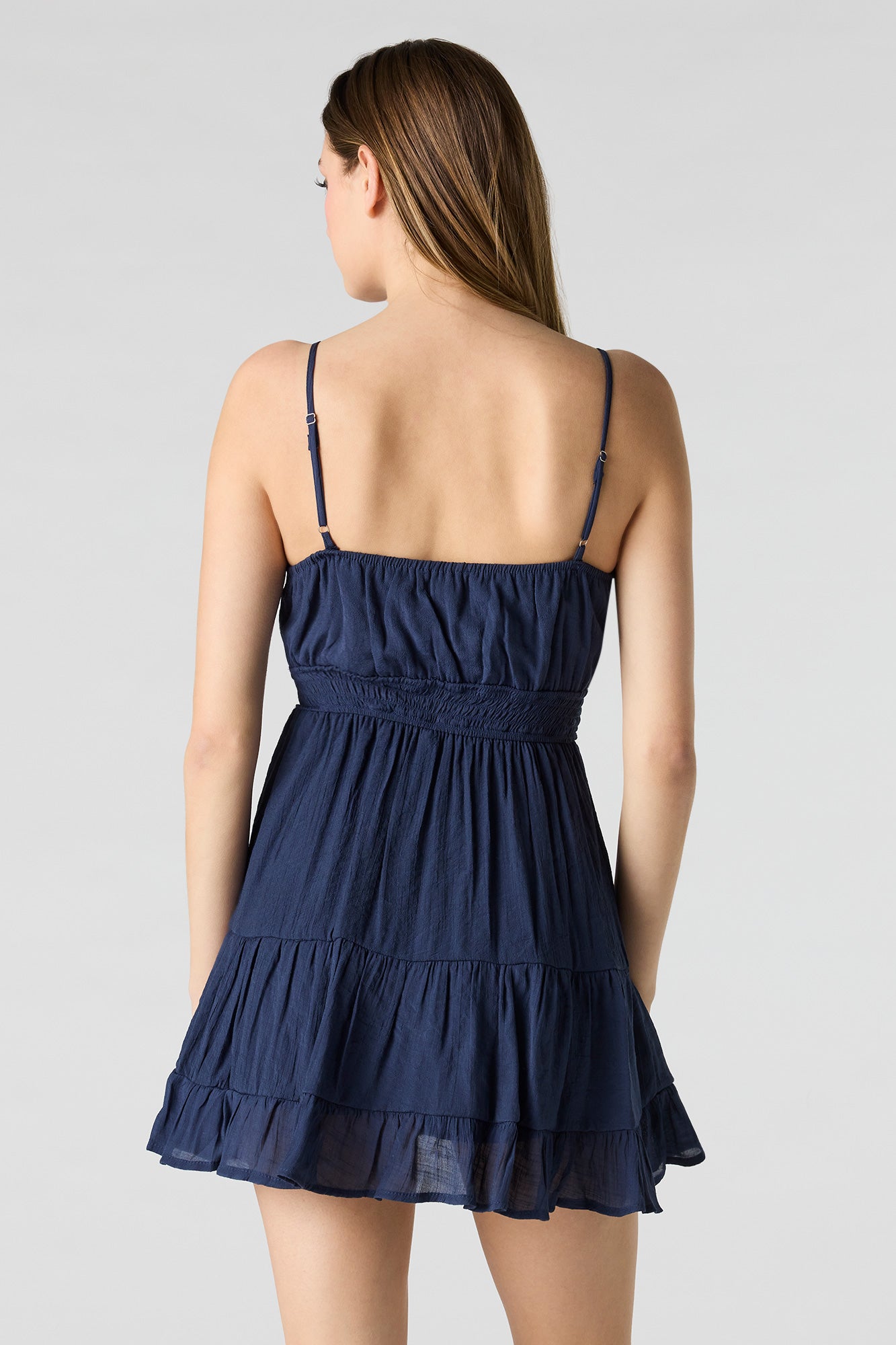 Sweetheart Tie Front Mini Dress
