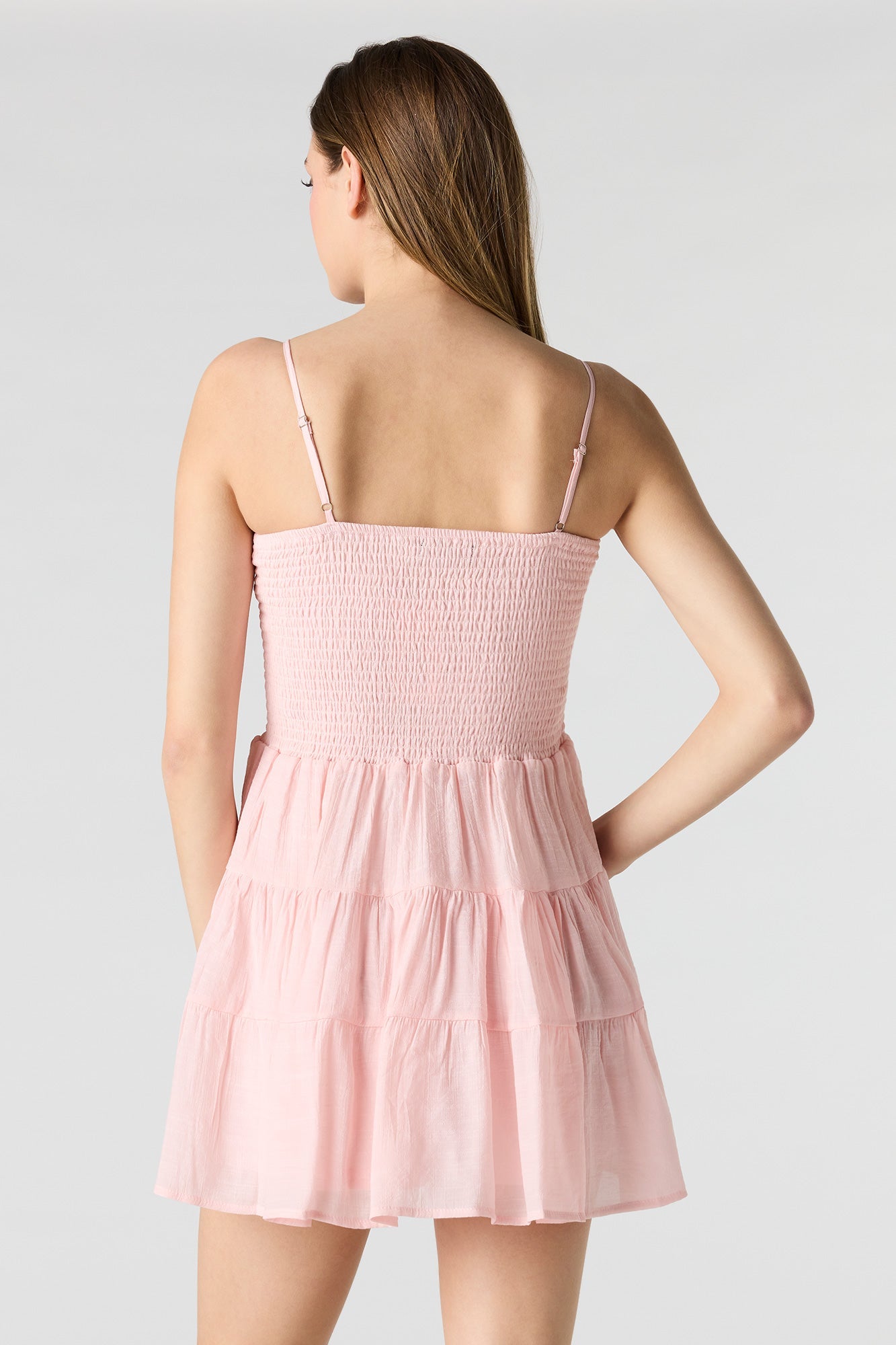 Smocked Tiered Mini Dress