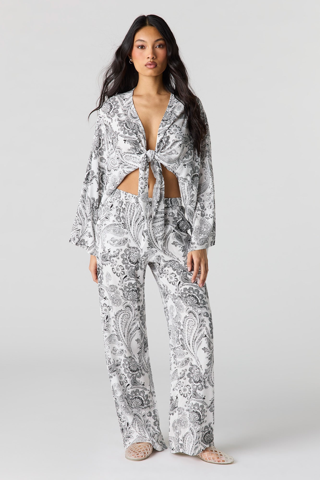Flowy Tie Front Shrug