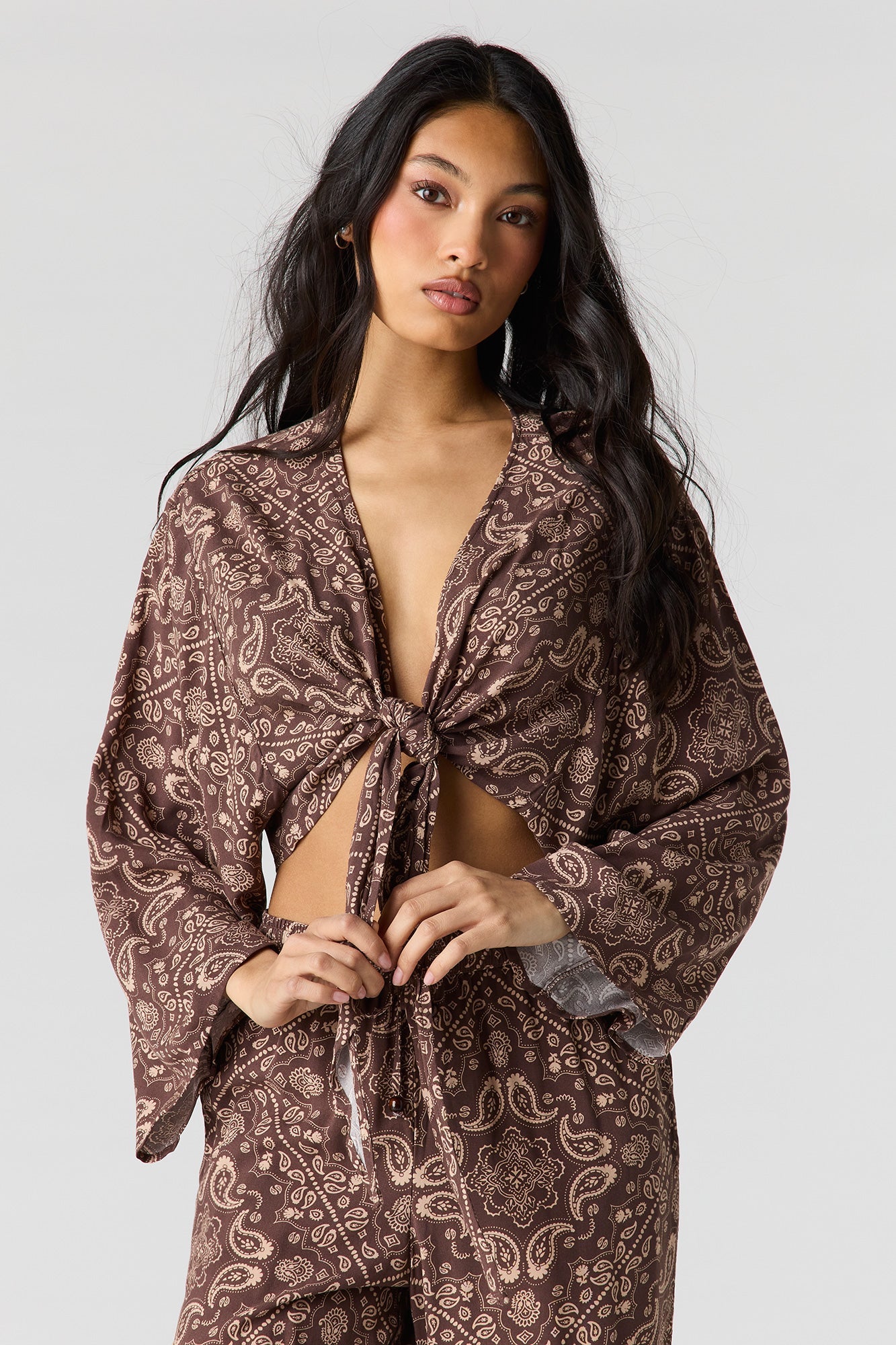 Flowy Tie Front Shrug