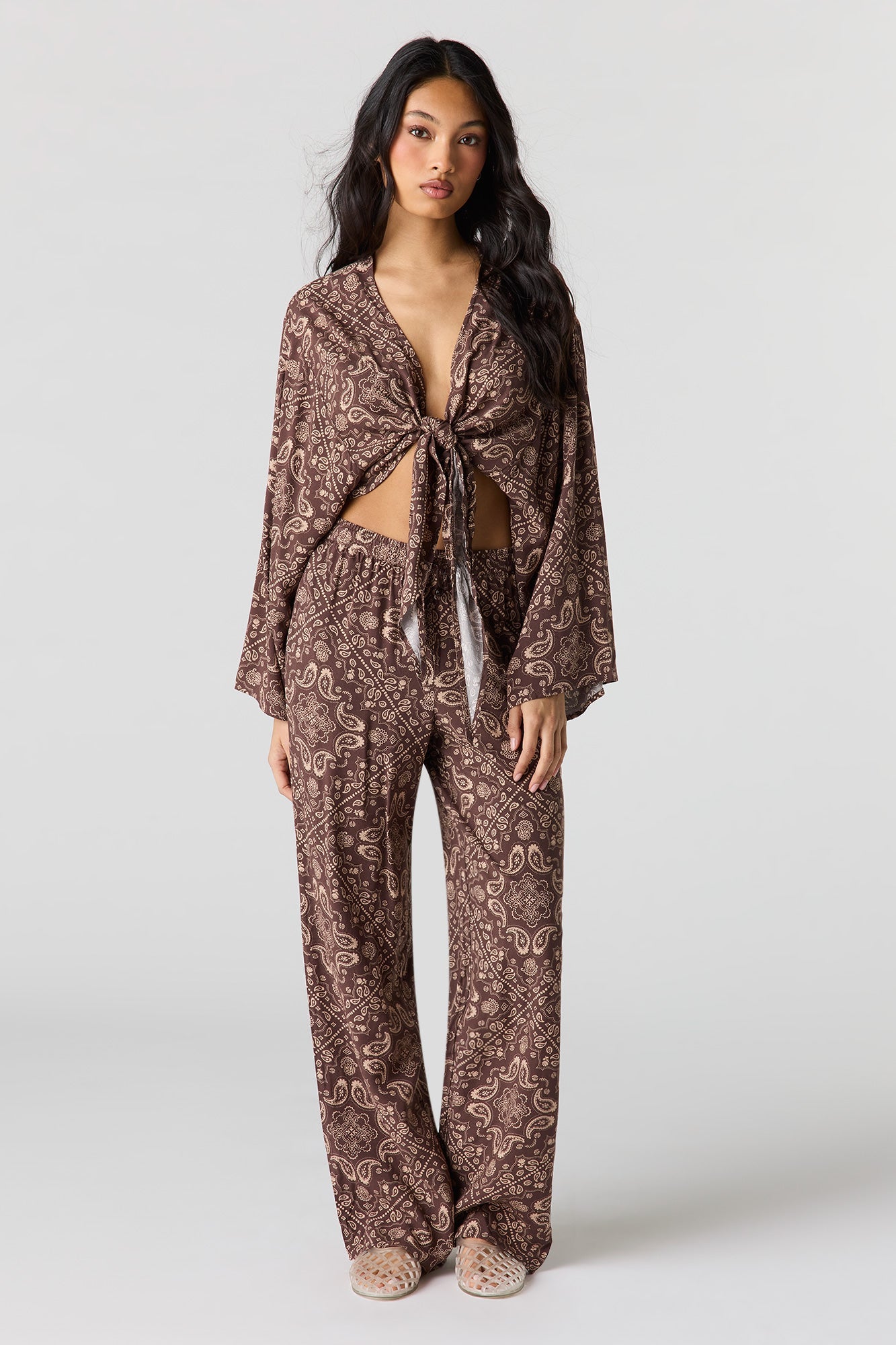 Flowy Tie Front Shrug