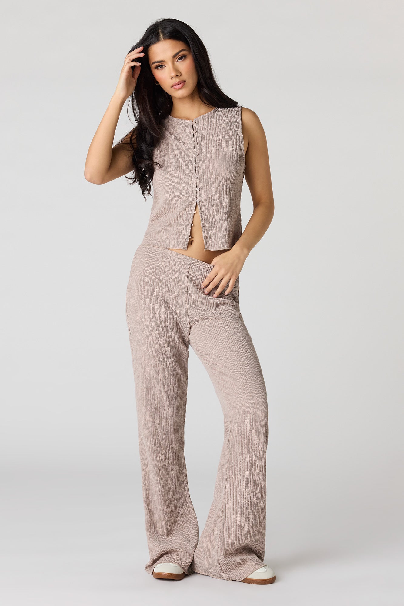 Textured Flare Pant