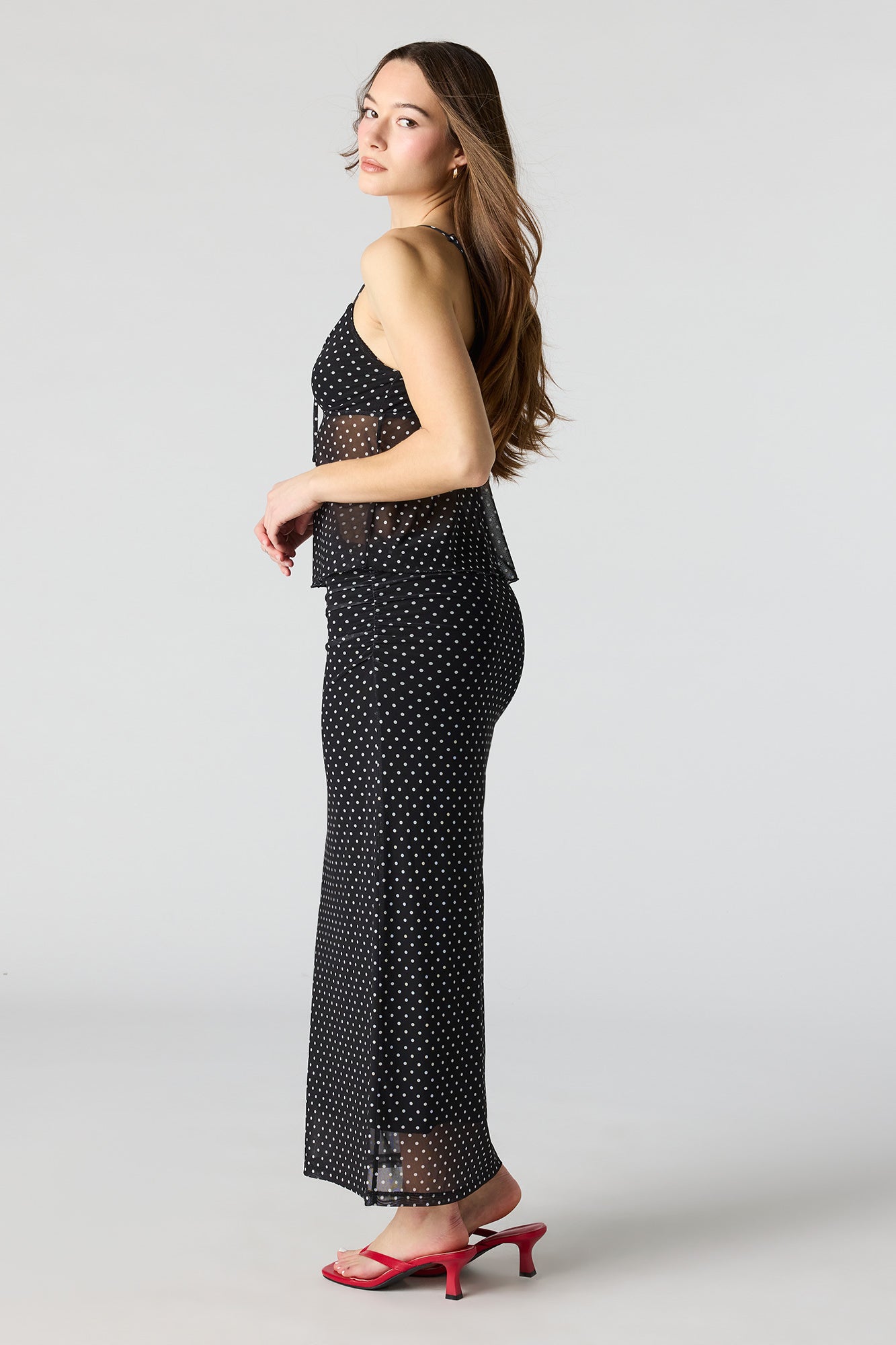 Mesh Maxi Skirt