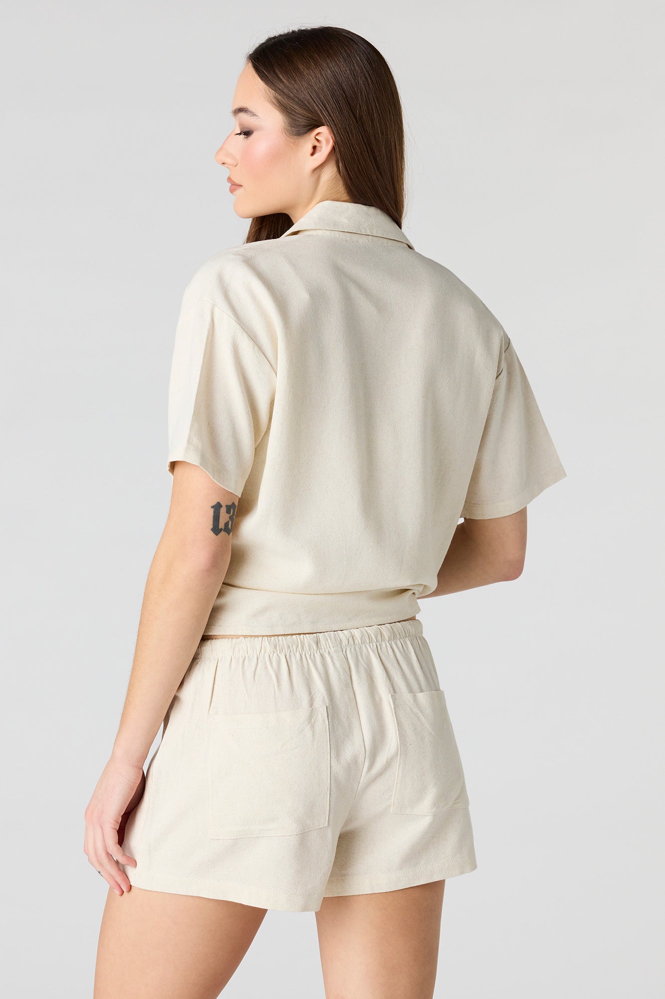 Linen-Blend Short