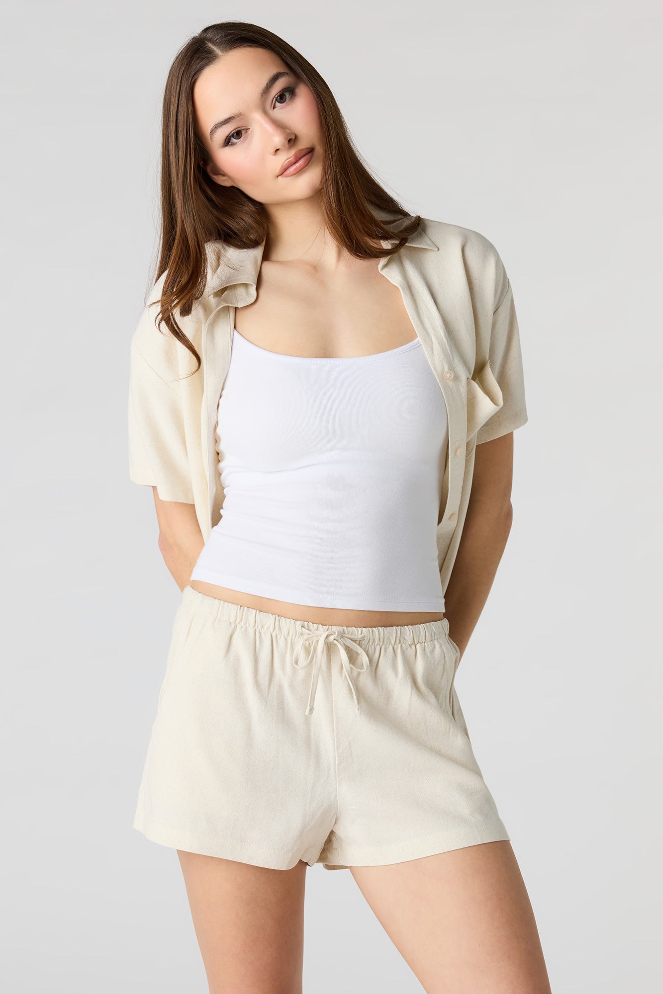 Linen-Blend Short
