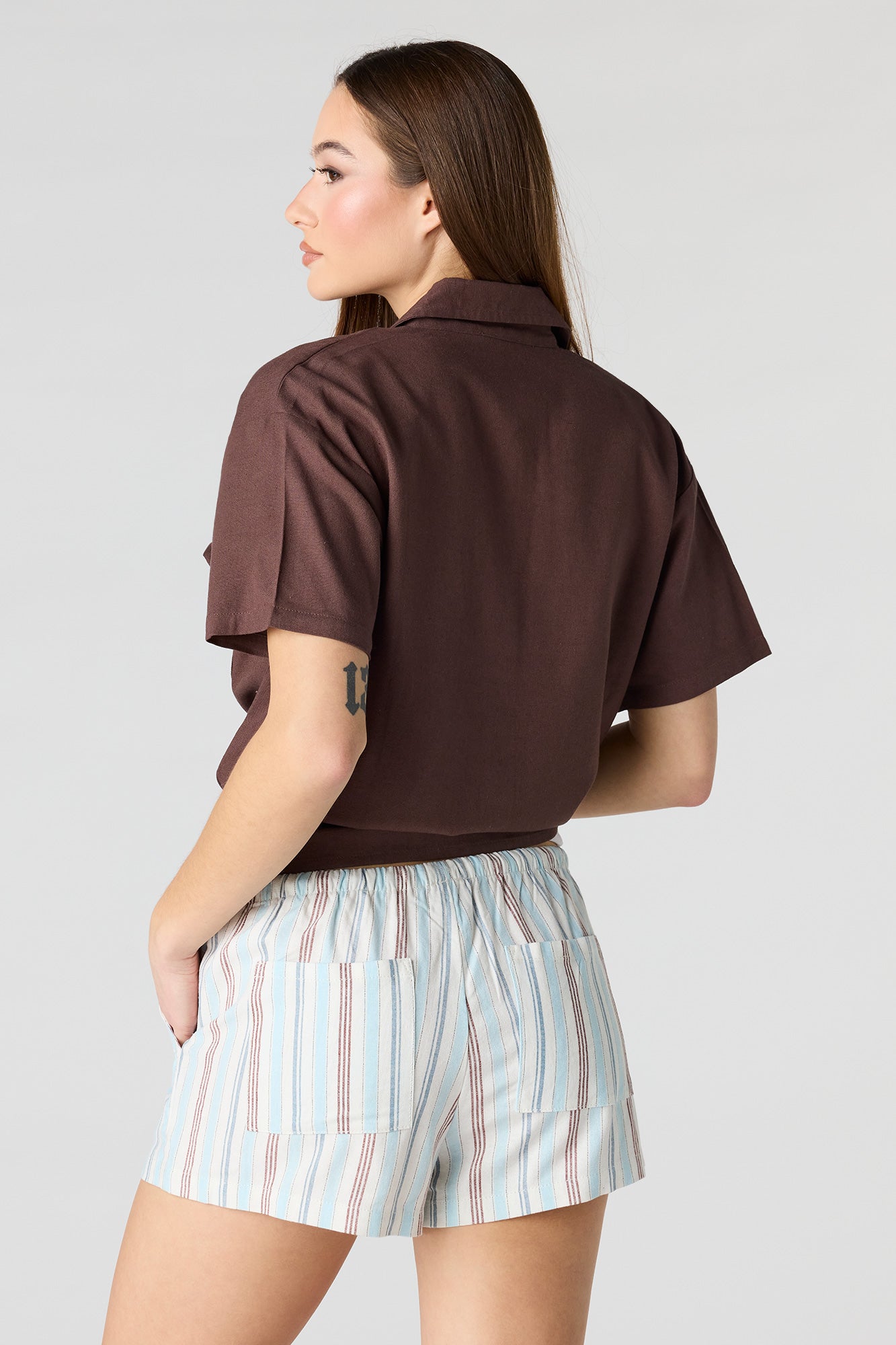 Linen-Blend Short
