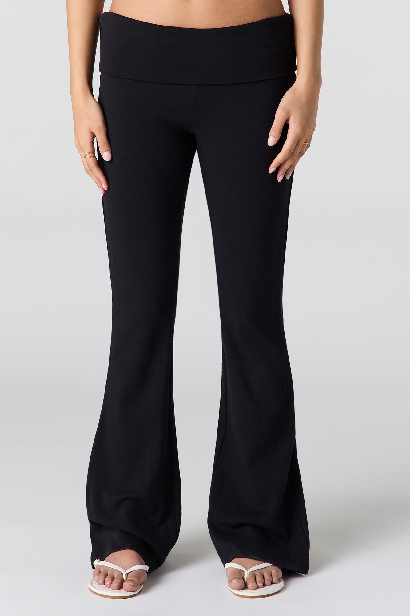 Foldover Waist Flare Pant