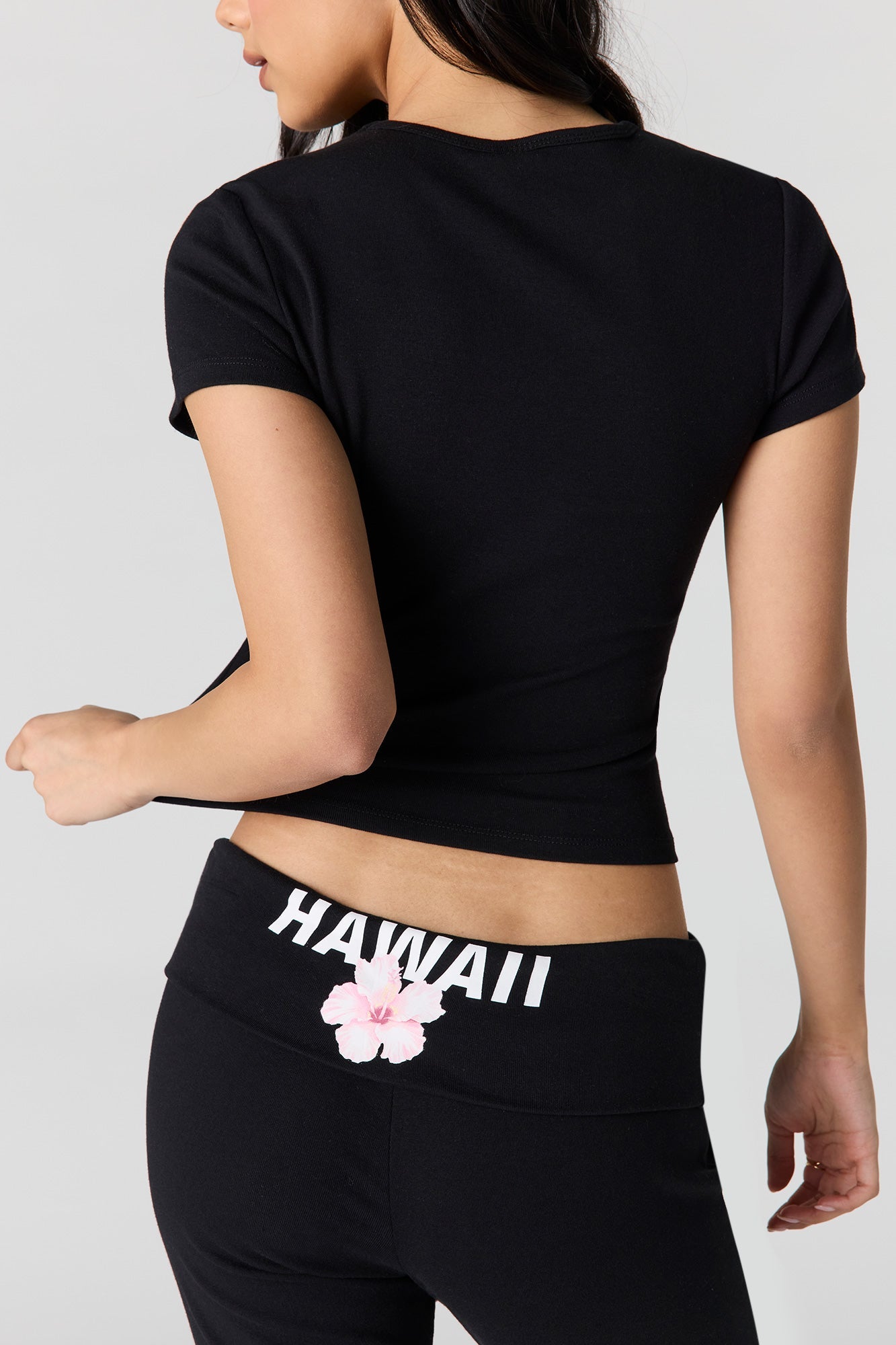 Foldover Waist Flare Pant