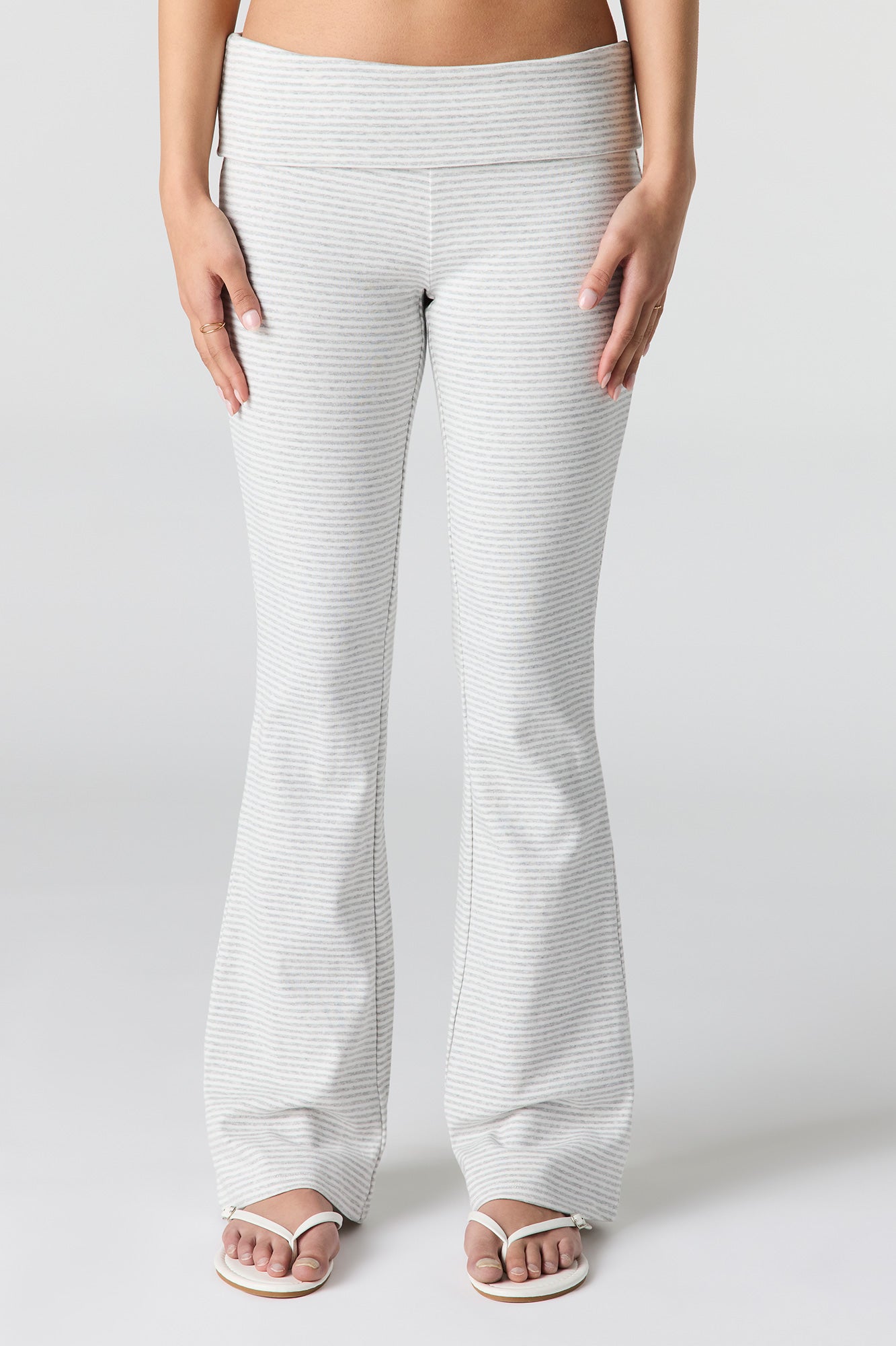 Foldover Waist Flare Pant