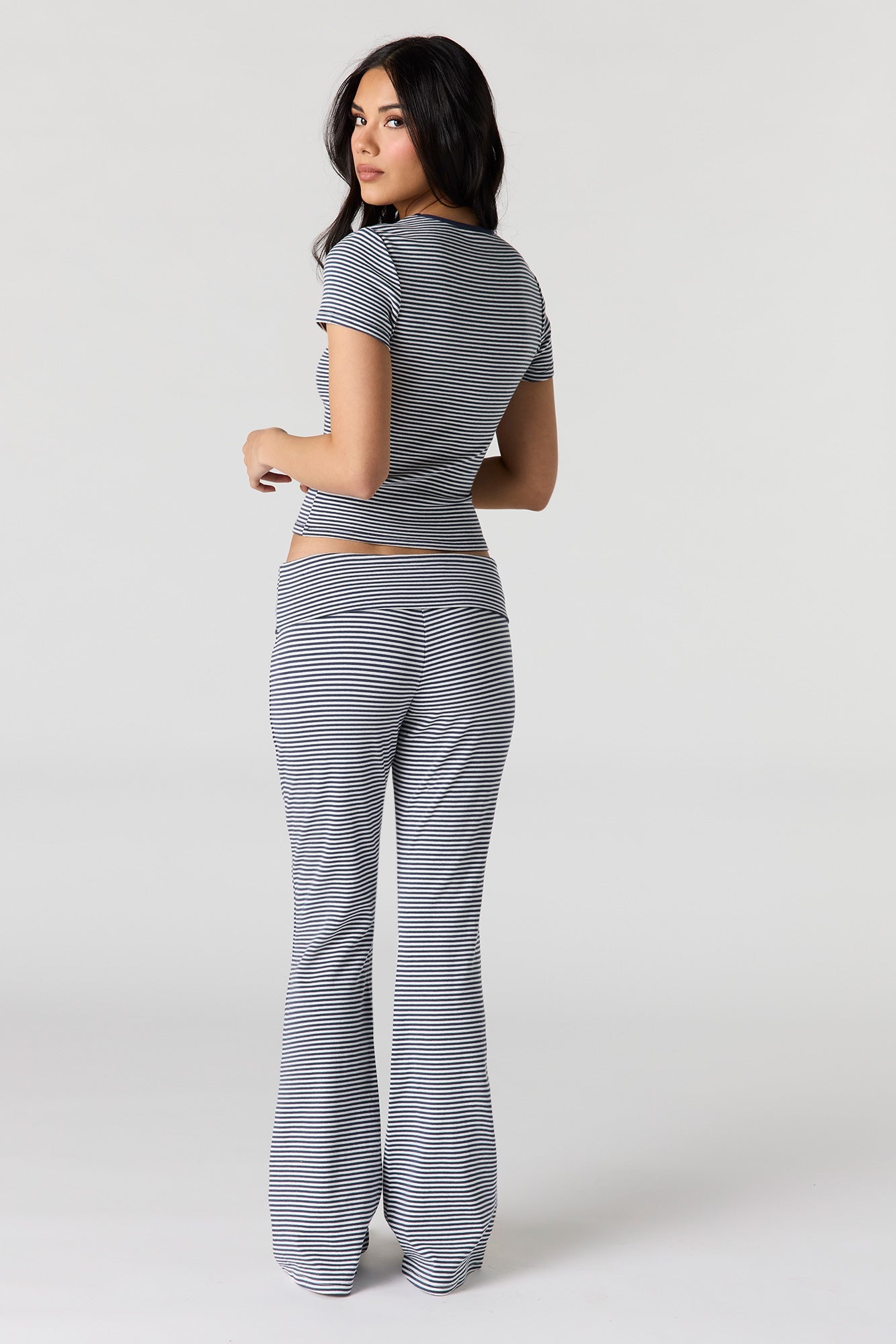 Foldover Waist Flare Pant