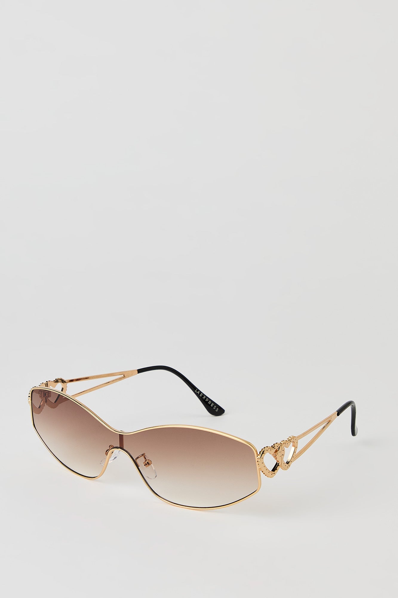 Double Heart Shield Sunglasses