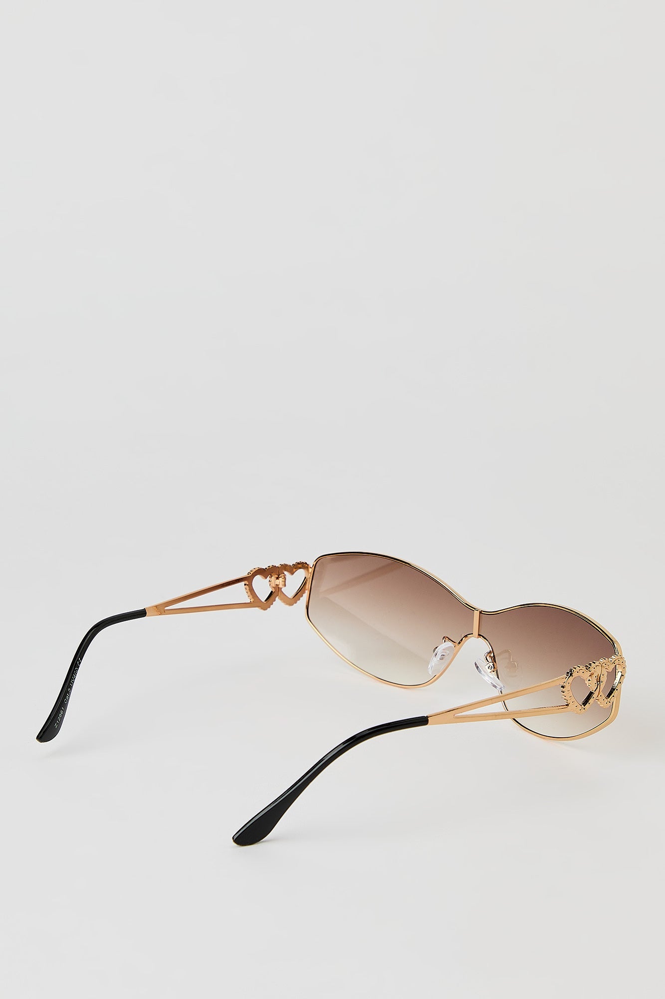 Double Heart Shield Sunglasses