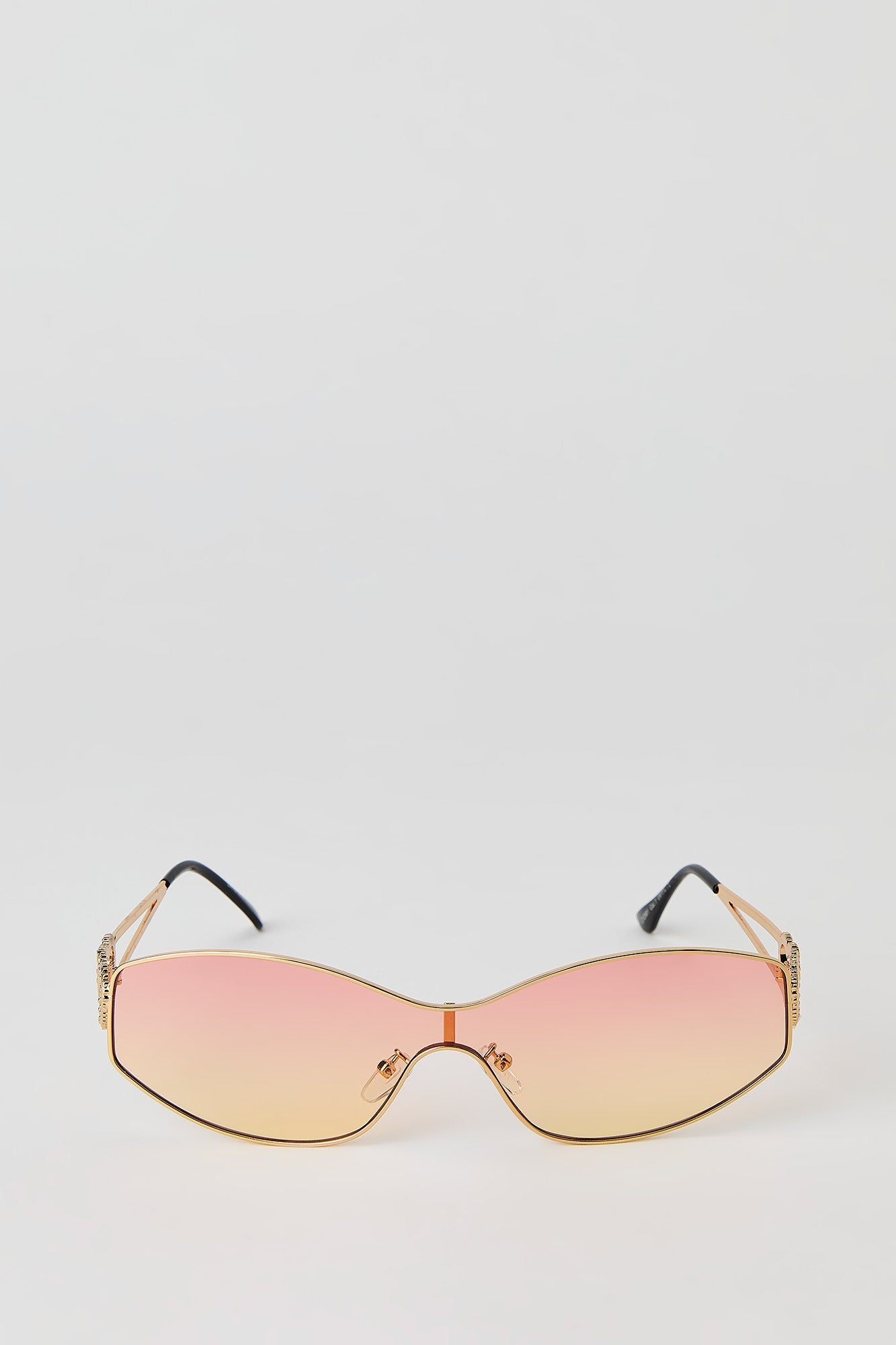 Double Heart Shield Sunglasses
