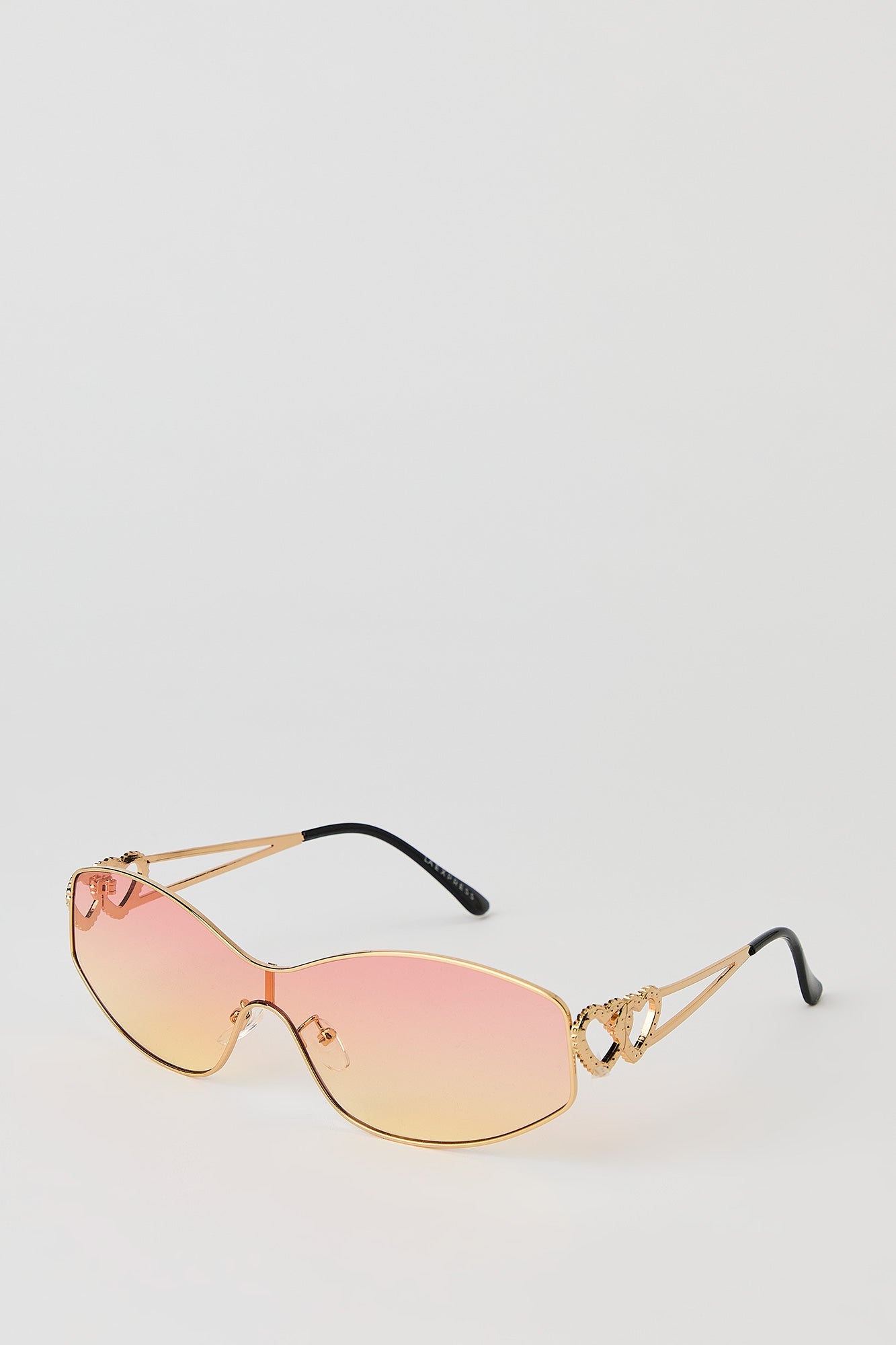 Double Heart Shield Sunglasses