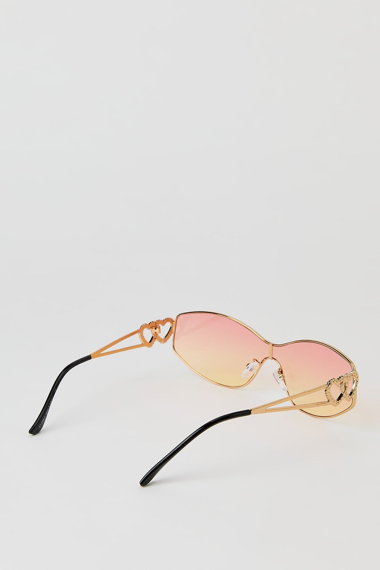 Double Heart Shield Sunglasses