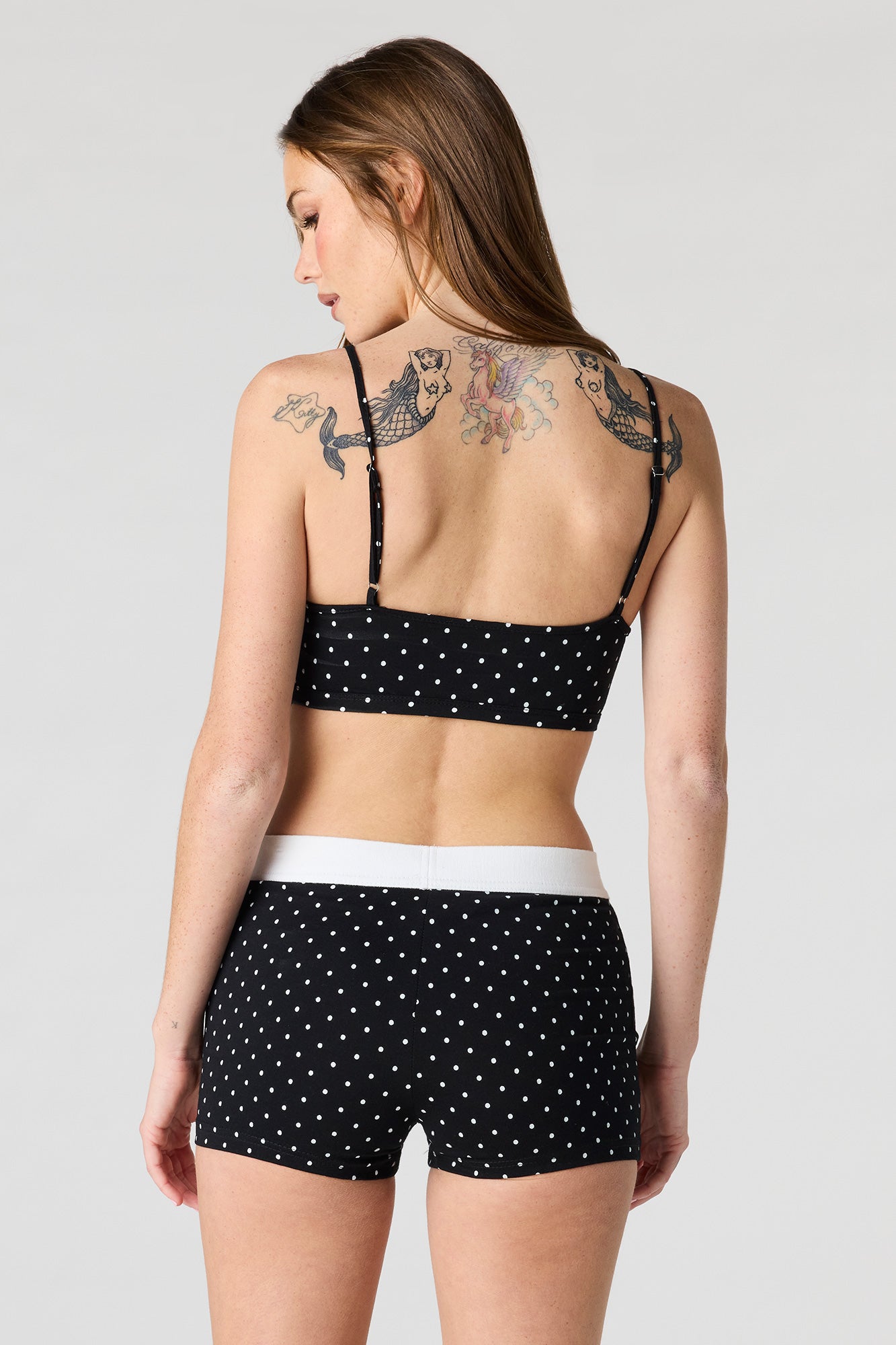 Printed Bralette & Boy Short Set