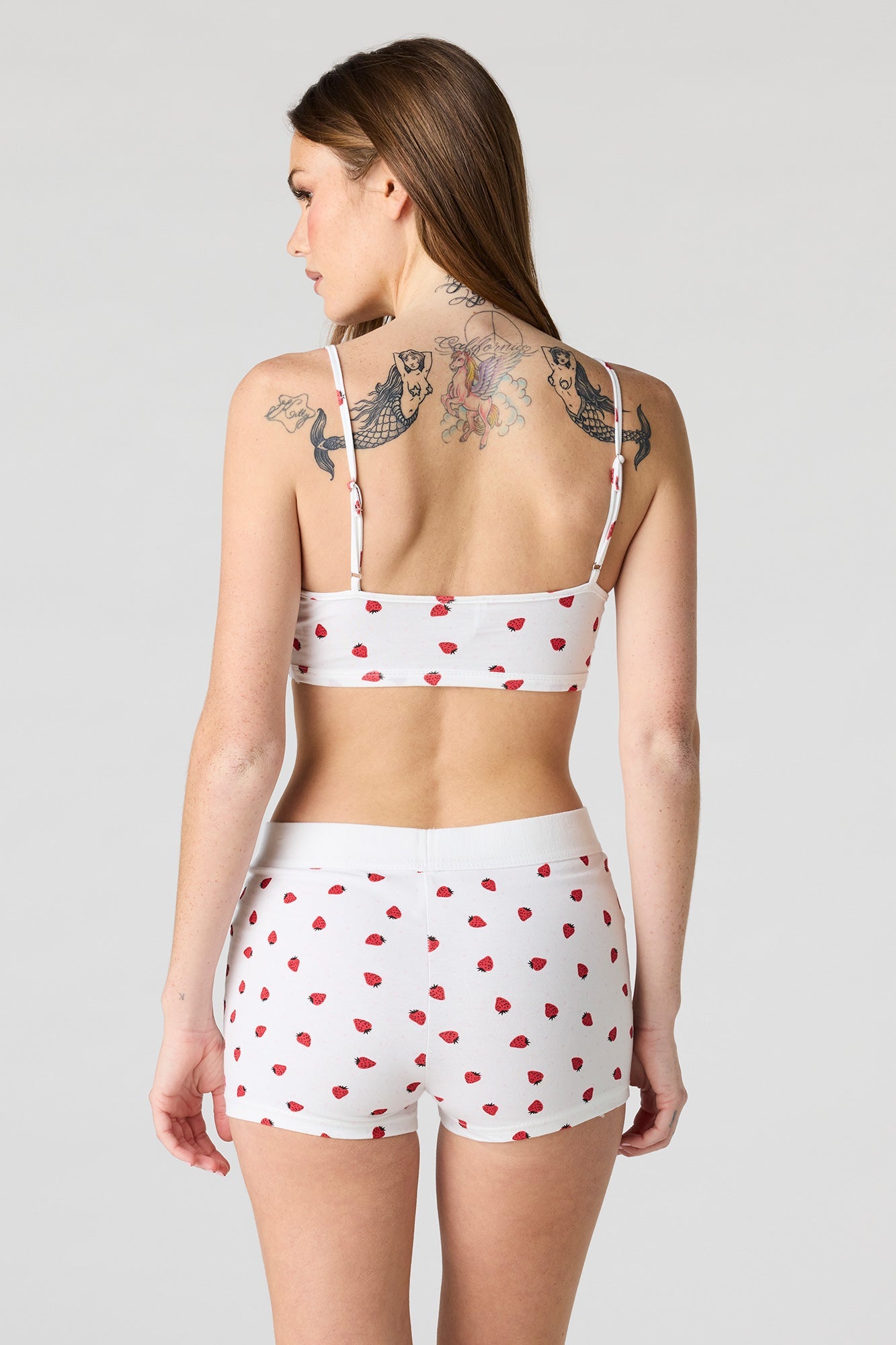 Printed Bralette & Boy Short Set