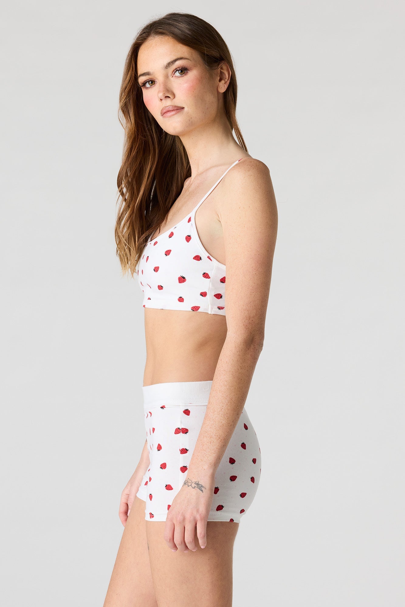 Printed Bralette & Boy Short Set