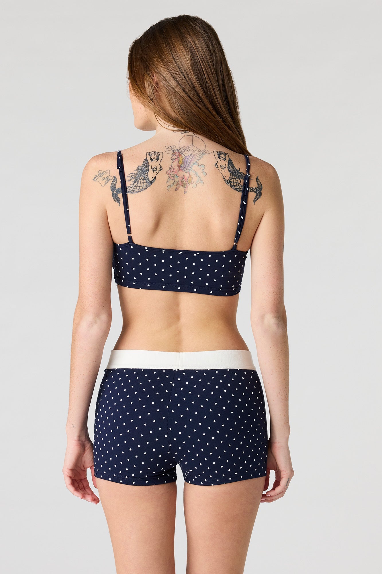 Printed Bralette & Boy Short Set