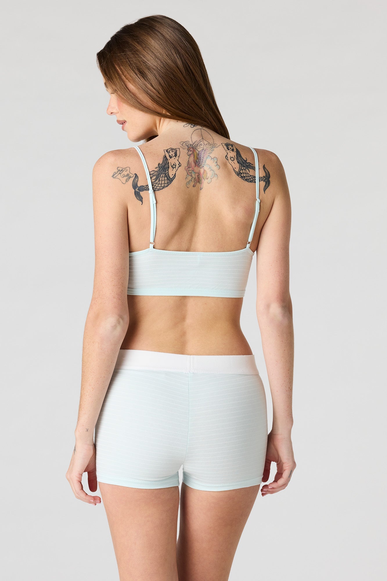 Printed Bralette & Boy Short Set
