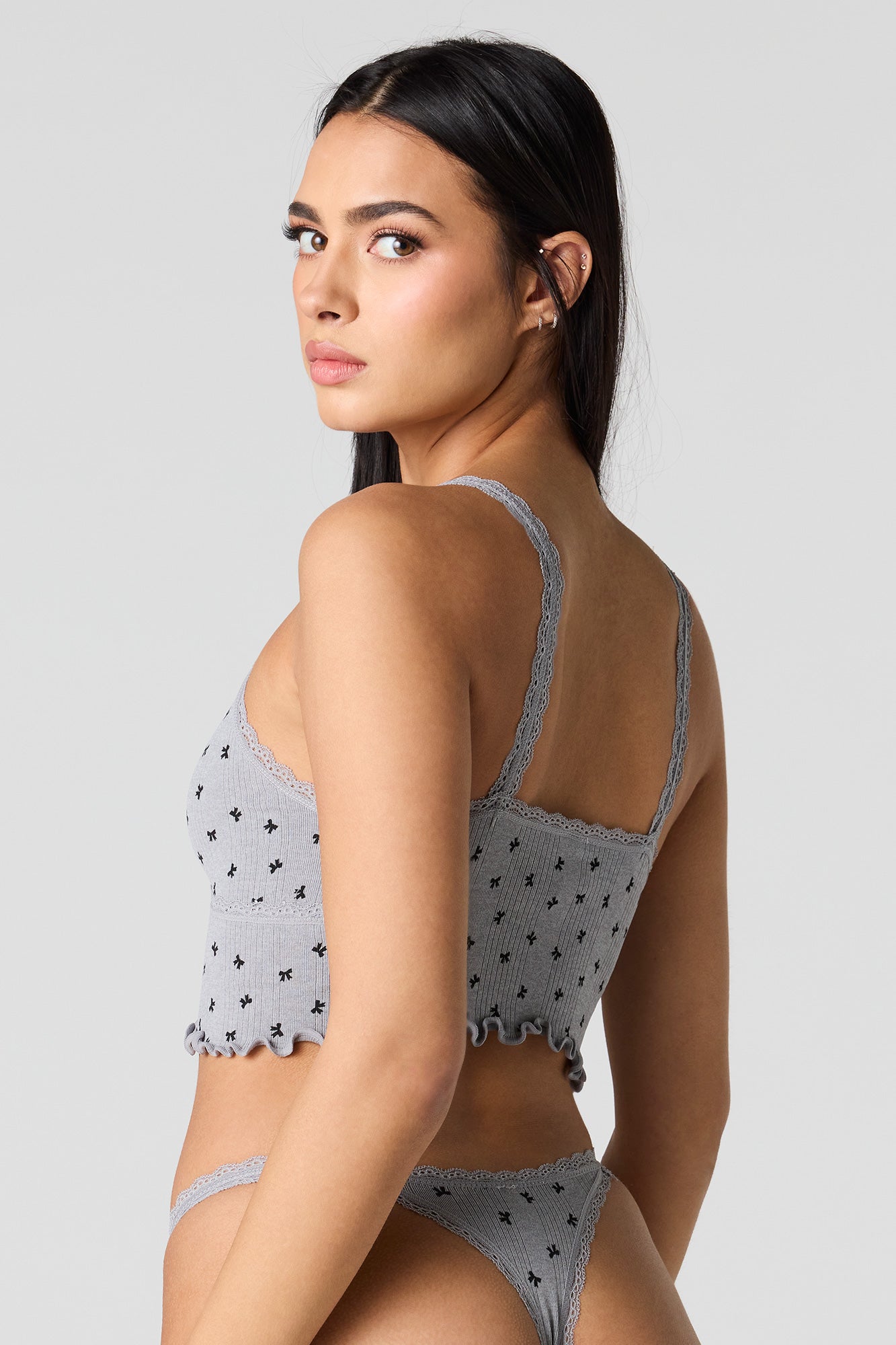Seamless Ribbed Tank & Thong Set