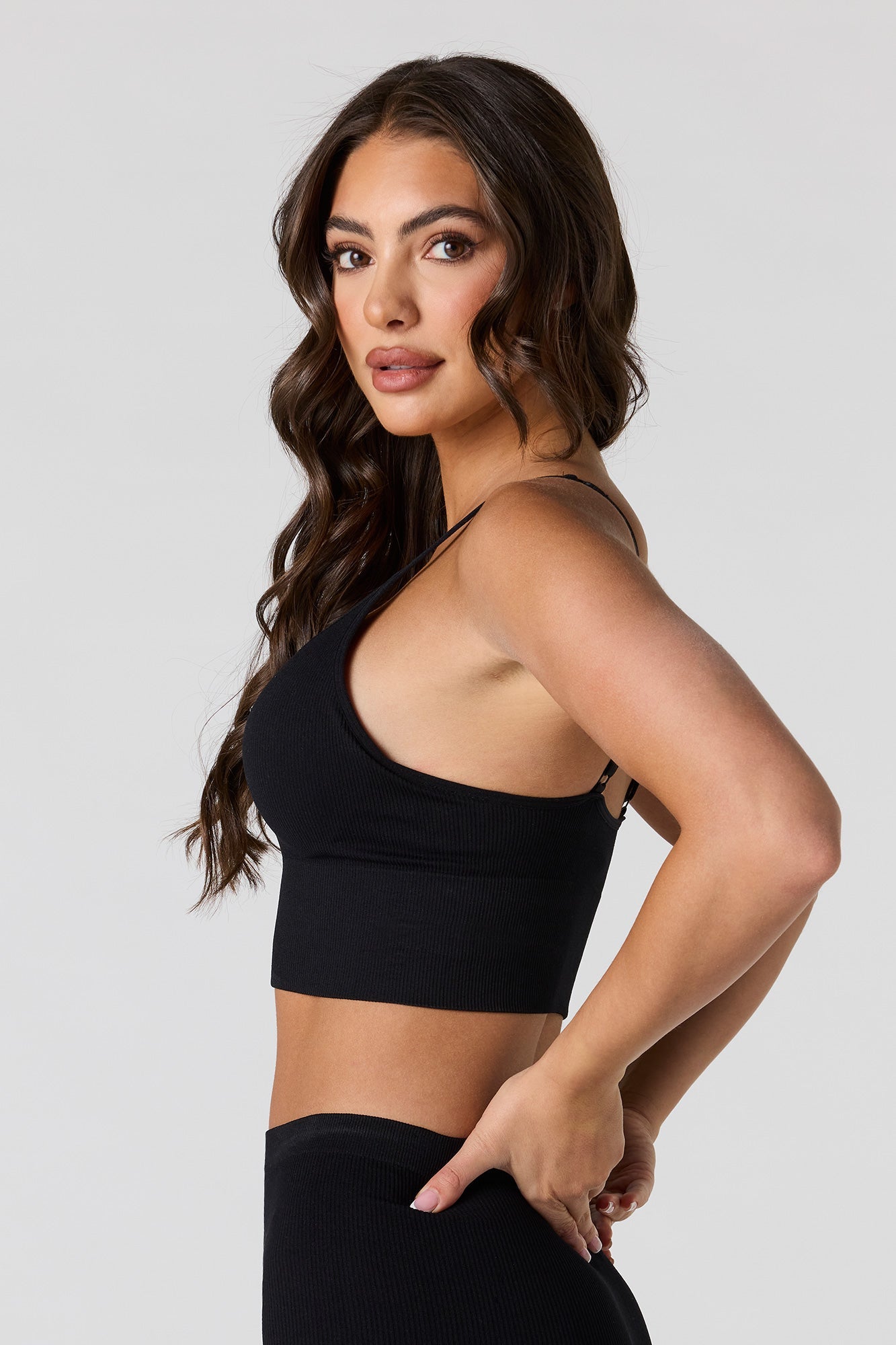 Seamless Ribbed Padded Bra