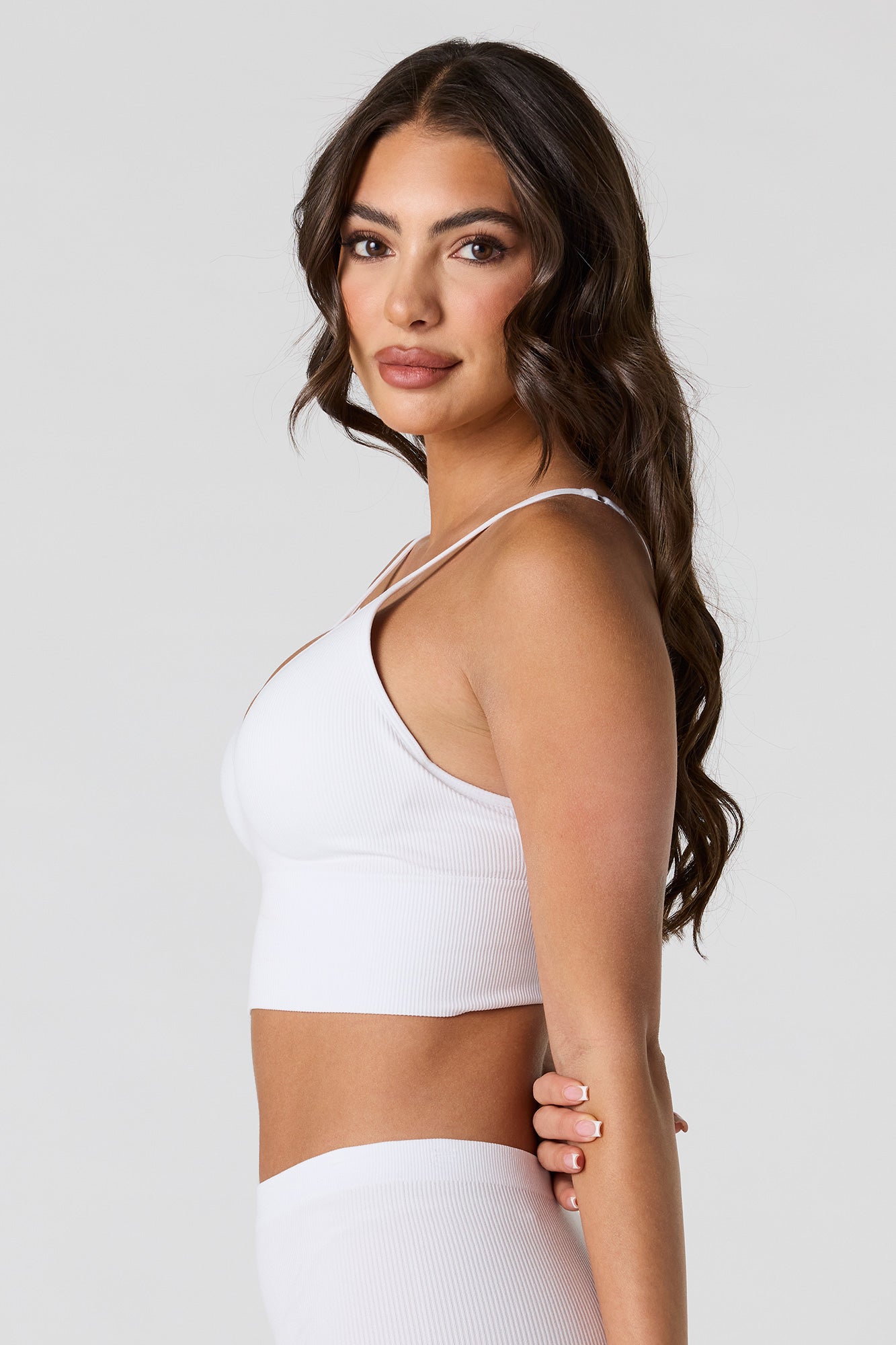 Seamless Ribbed Padded Bra