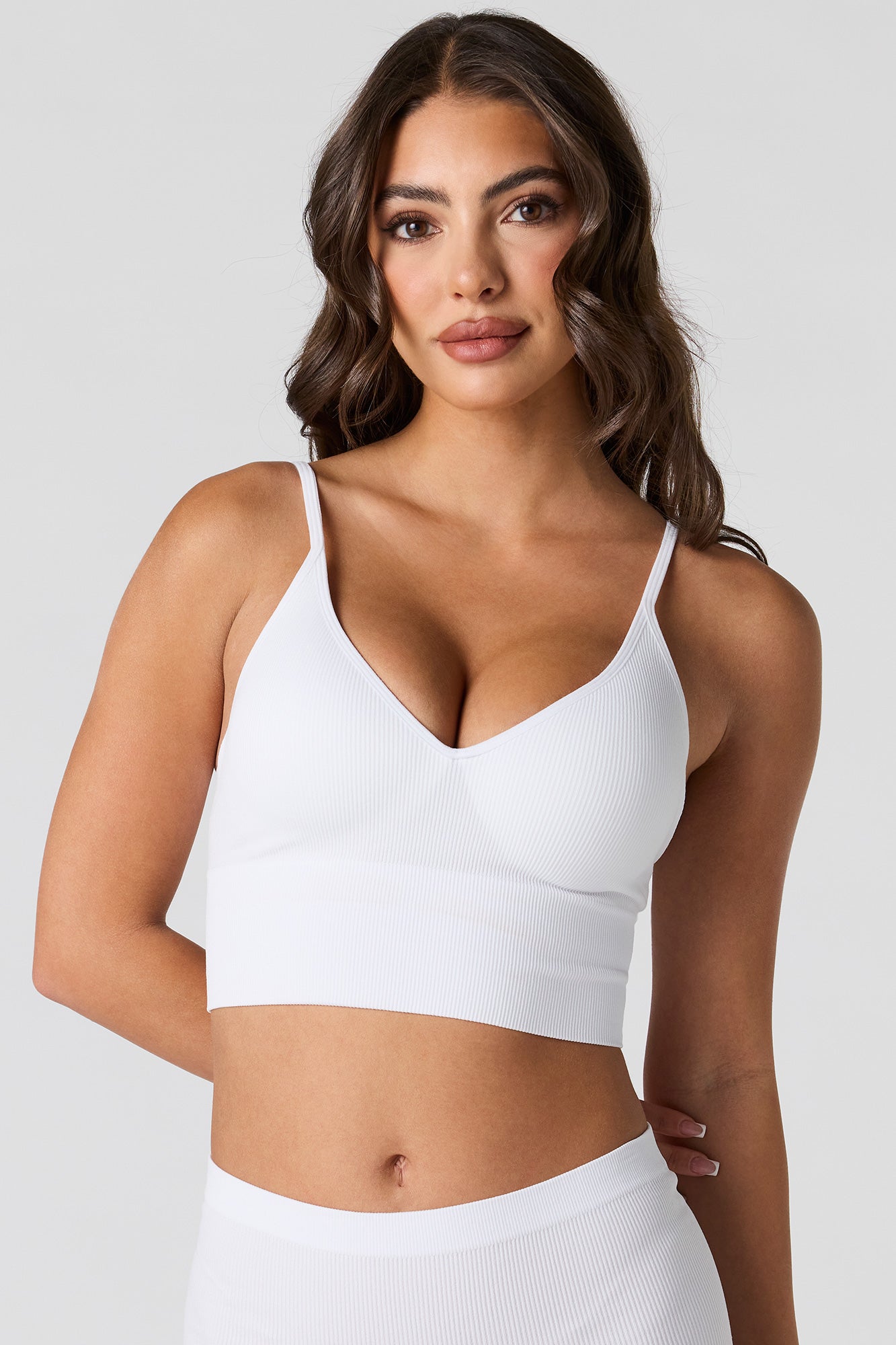 Seamless Ribbed Padded Bra