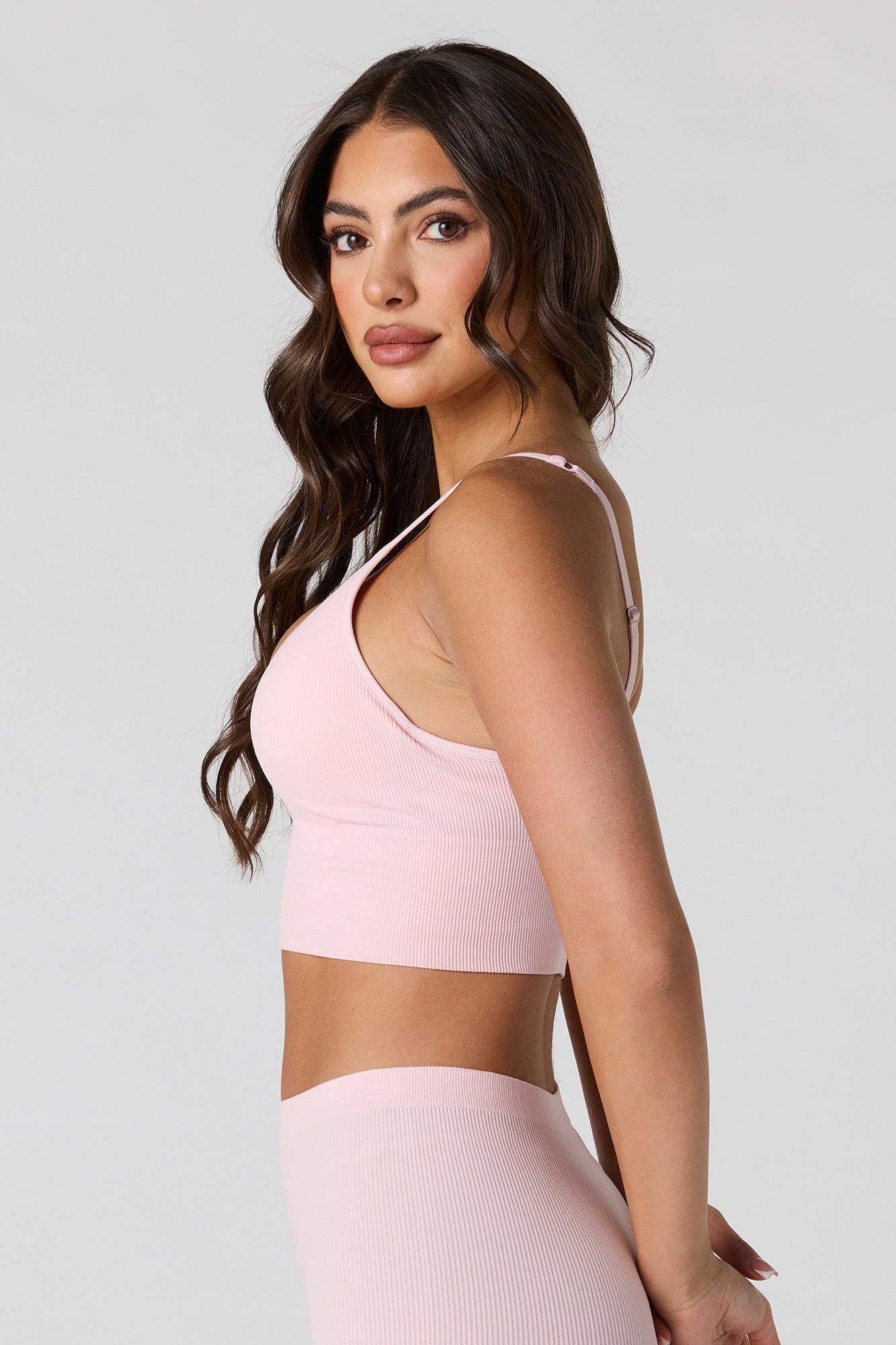 Seamless Ribbed Padded Bra