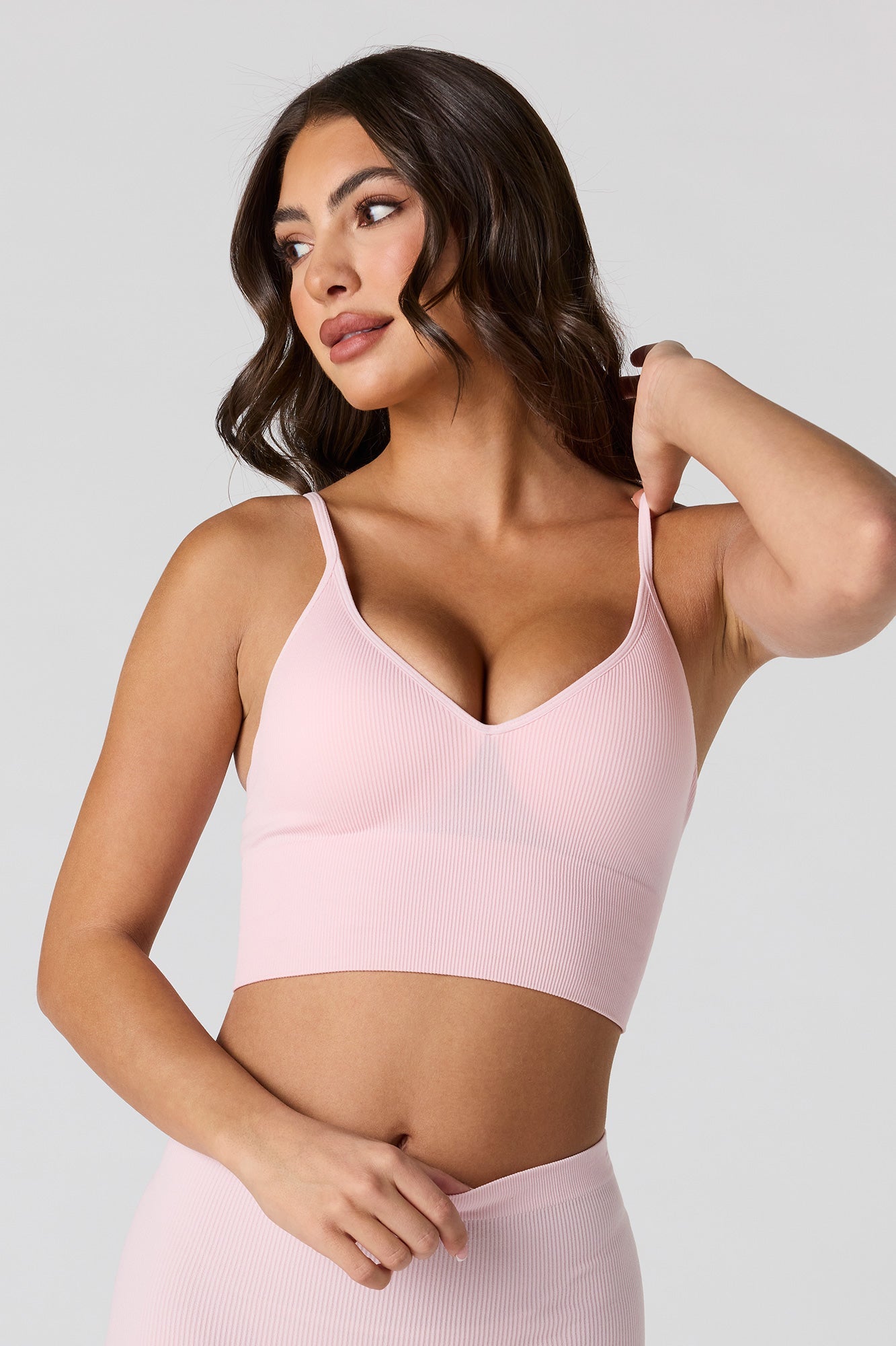 Seamless Ribbed Padded Bra