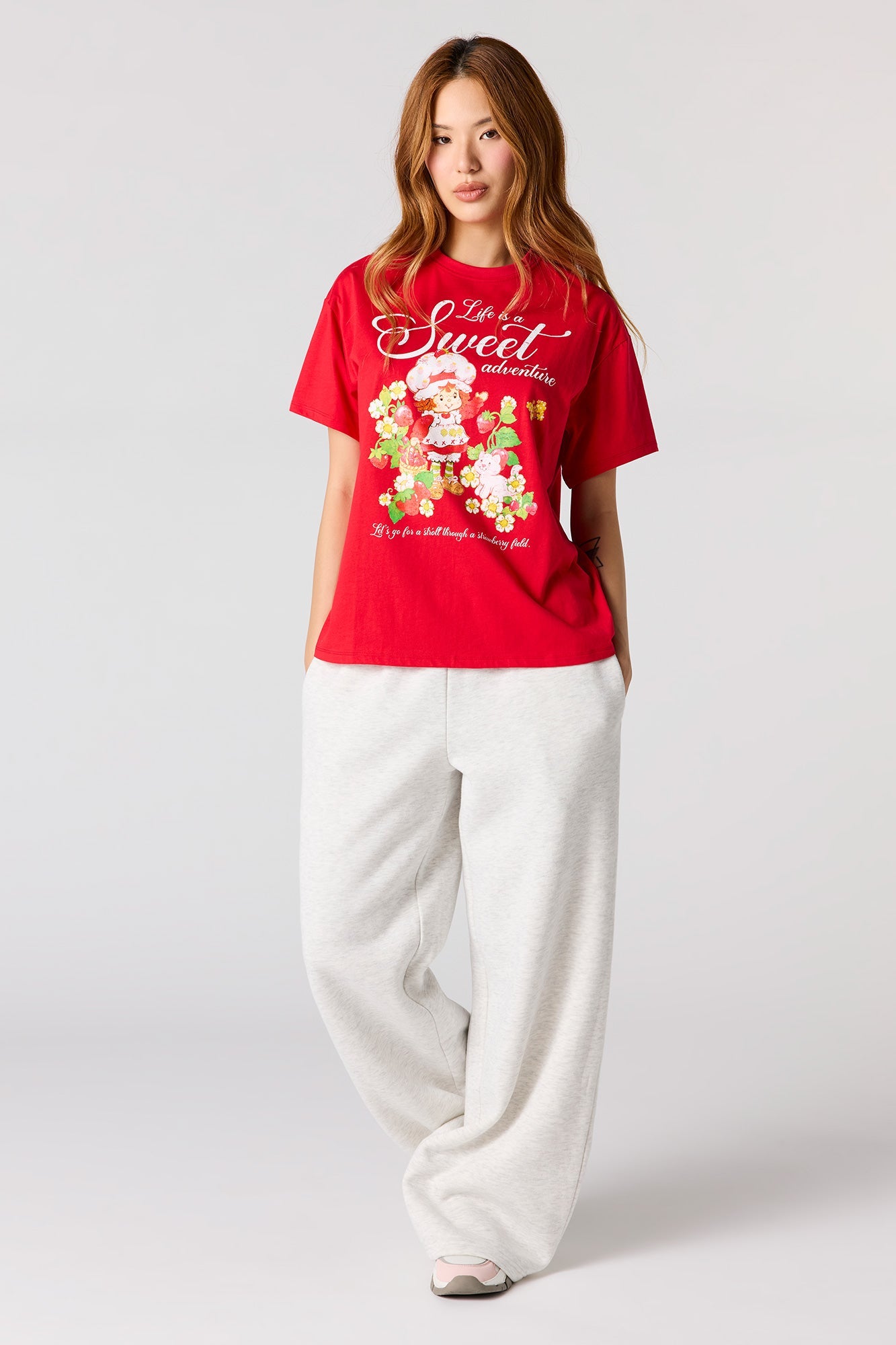 Strawberry Shortcake Graphic Boyfriend T-Shirt