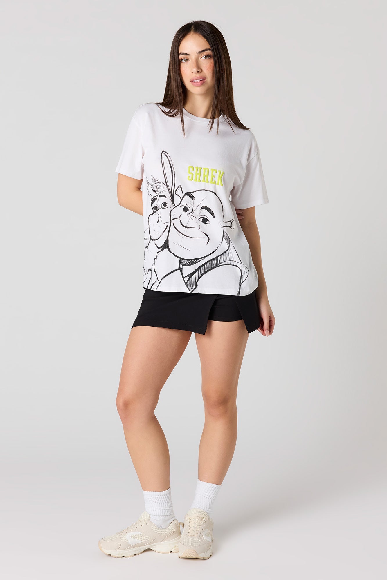 Shrek Puff Print Boyfriend T-Shirt