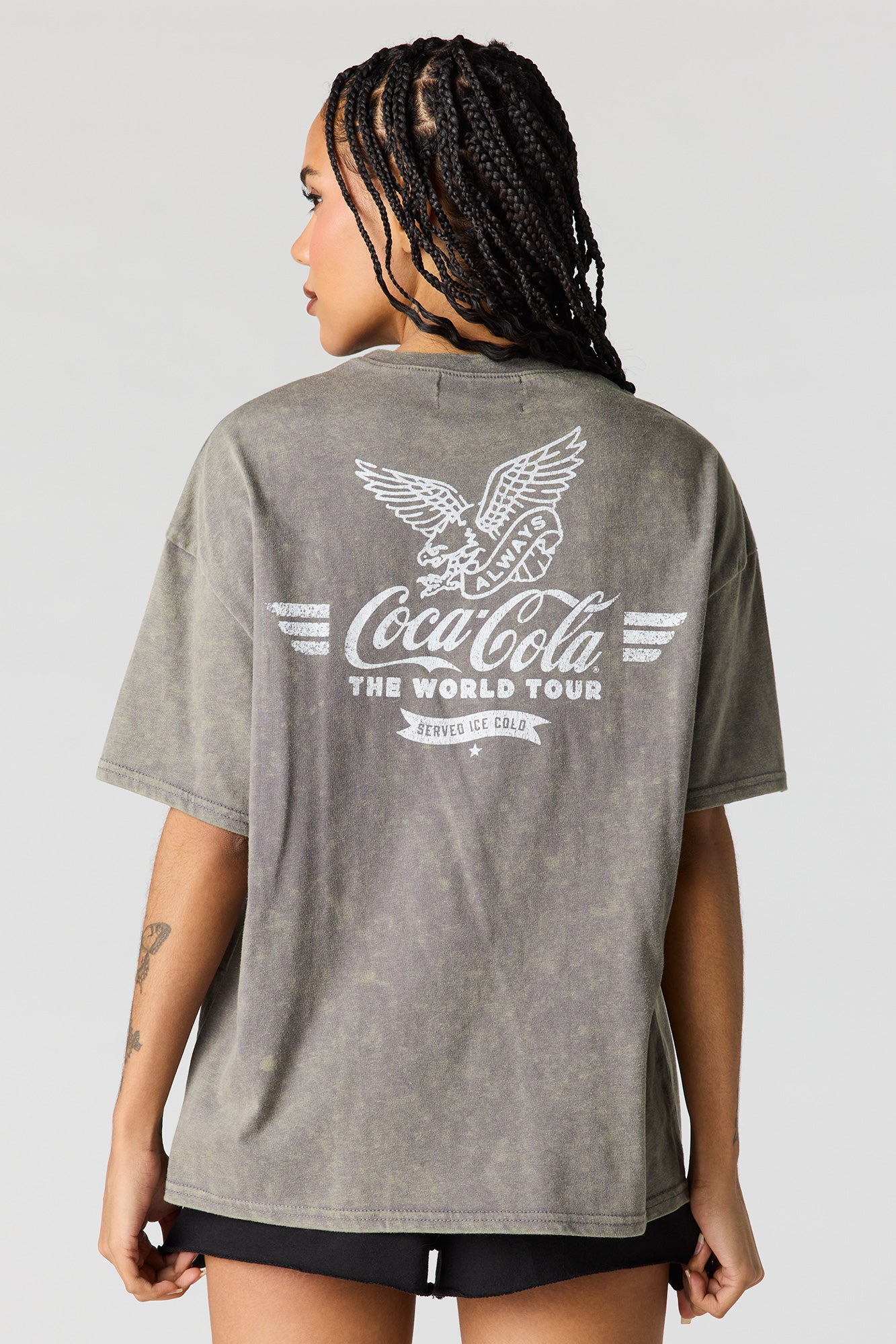 Coke Graphic Washed Oversized T-Shirt