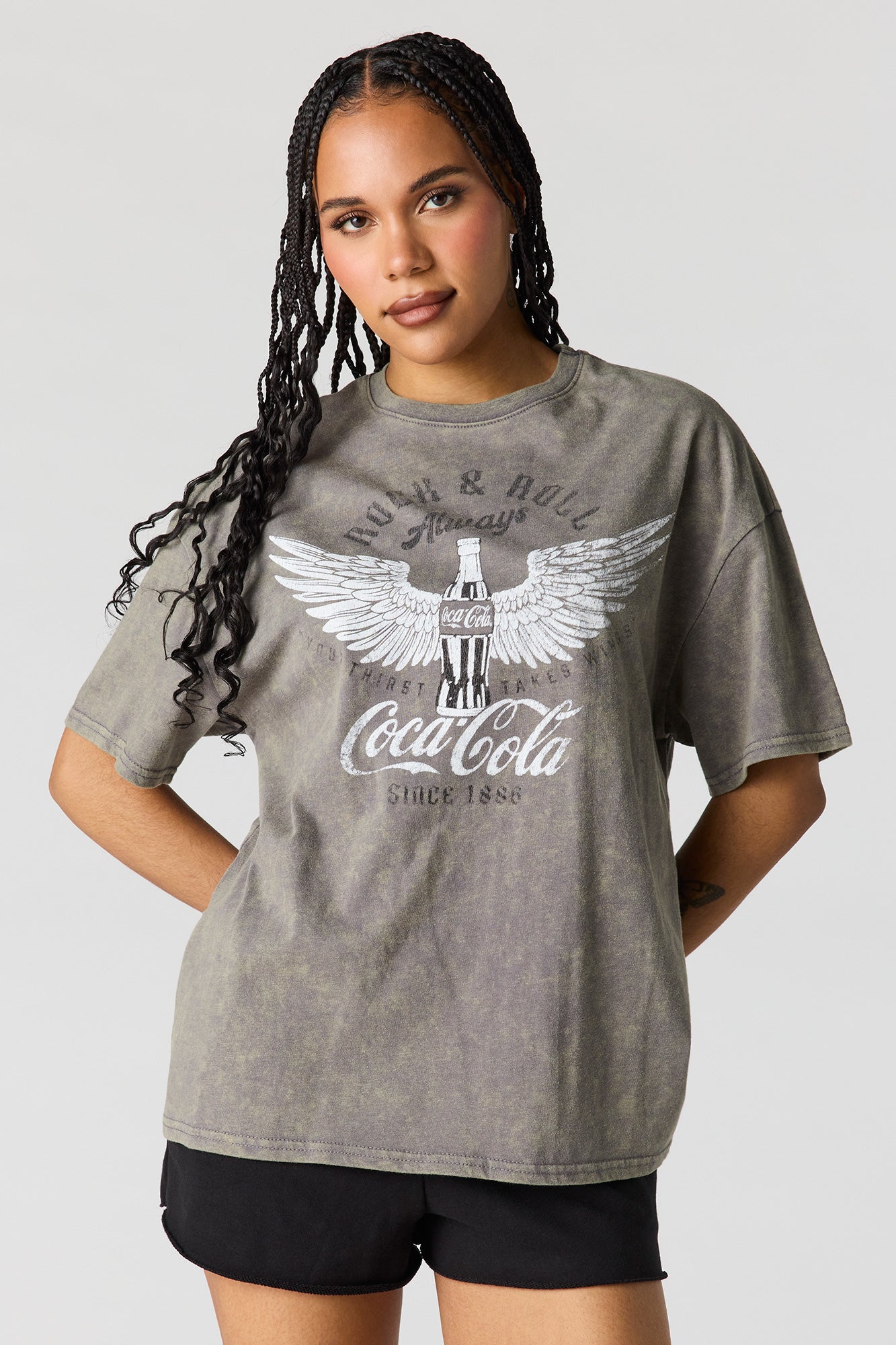 Coke Graphic Washed Oversized T-Shirt