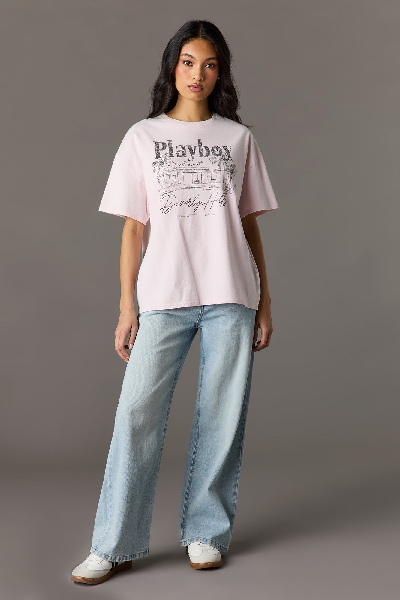 Luxe Heavy Cotton Playboy Oversized Graphic T-Shirt