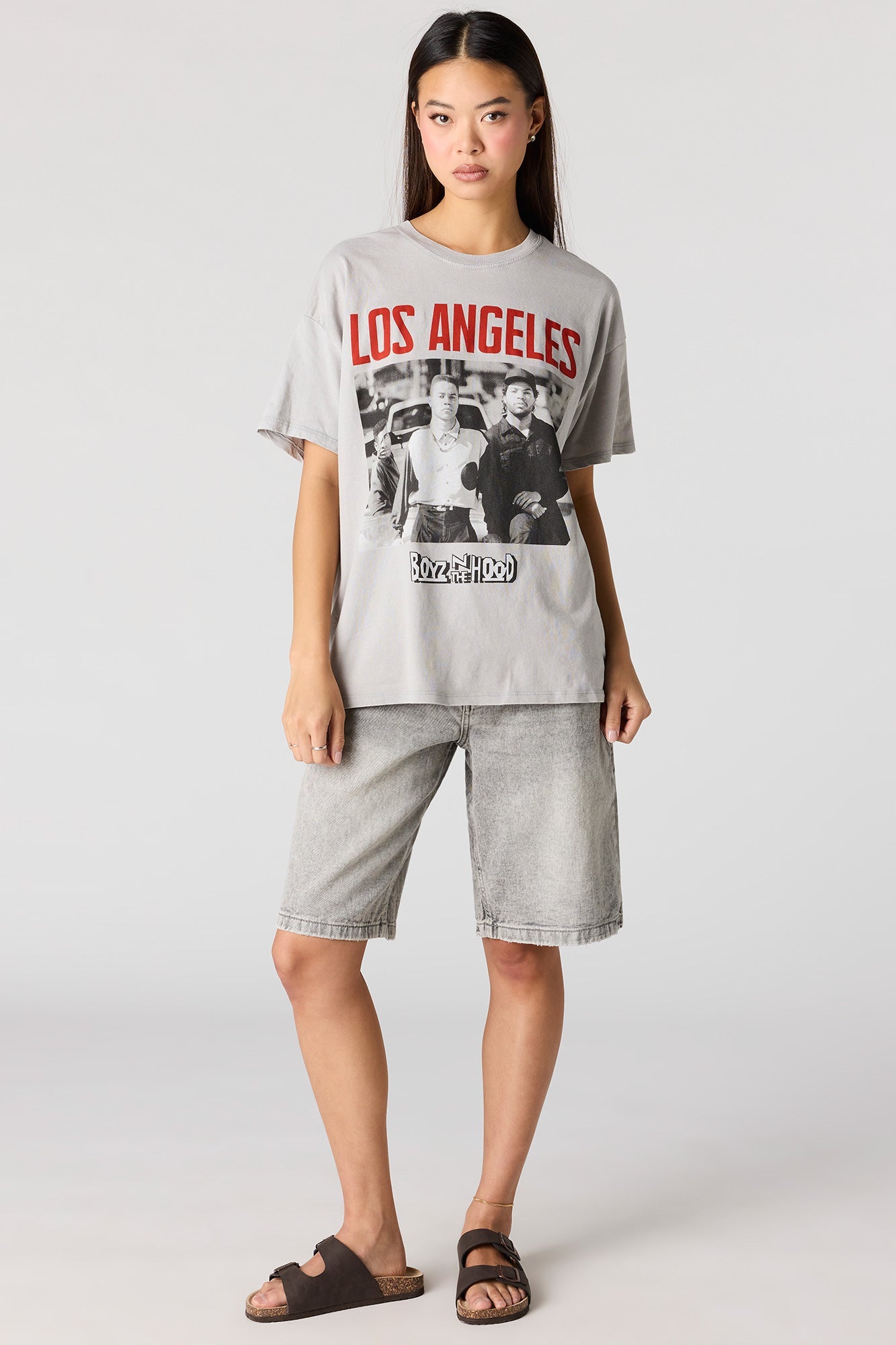 Boyz n the Hood Graphic Washed Boyfriend T-Shirt