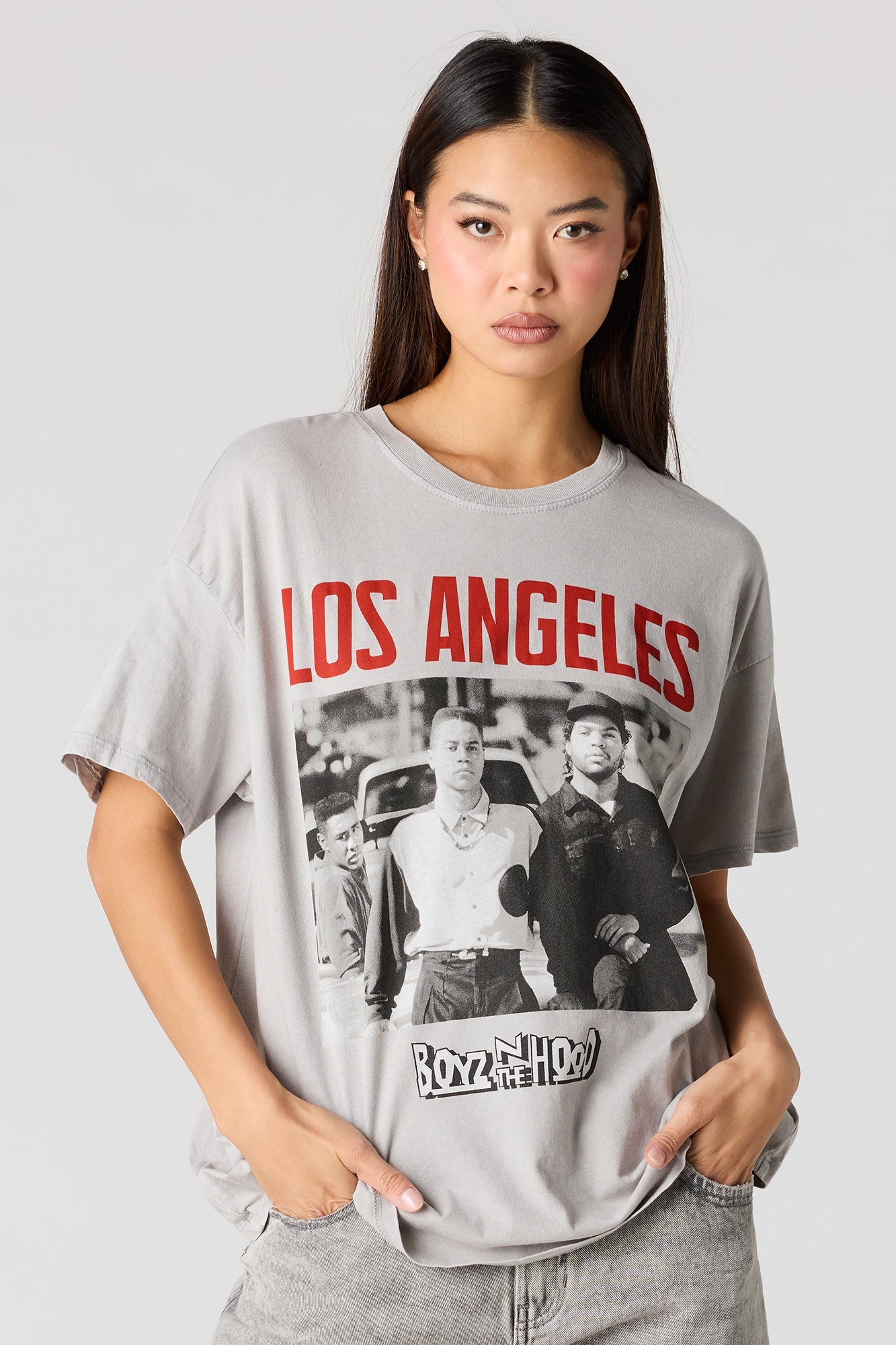 Boyz n the Hood Graphic Washed Boyfriend T-Shirt