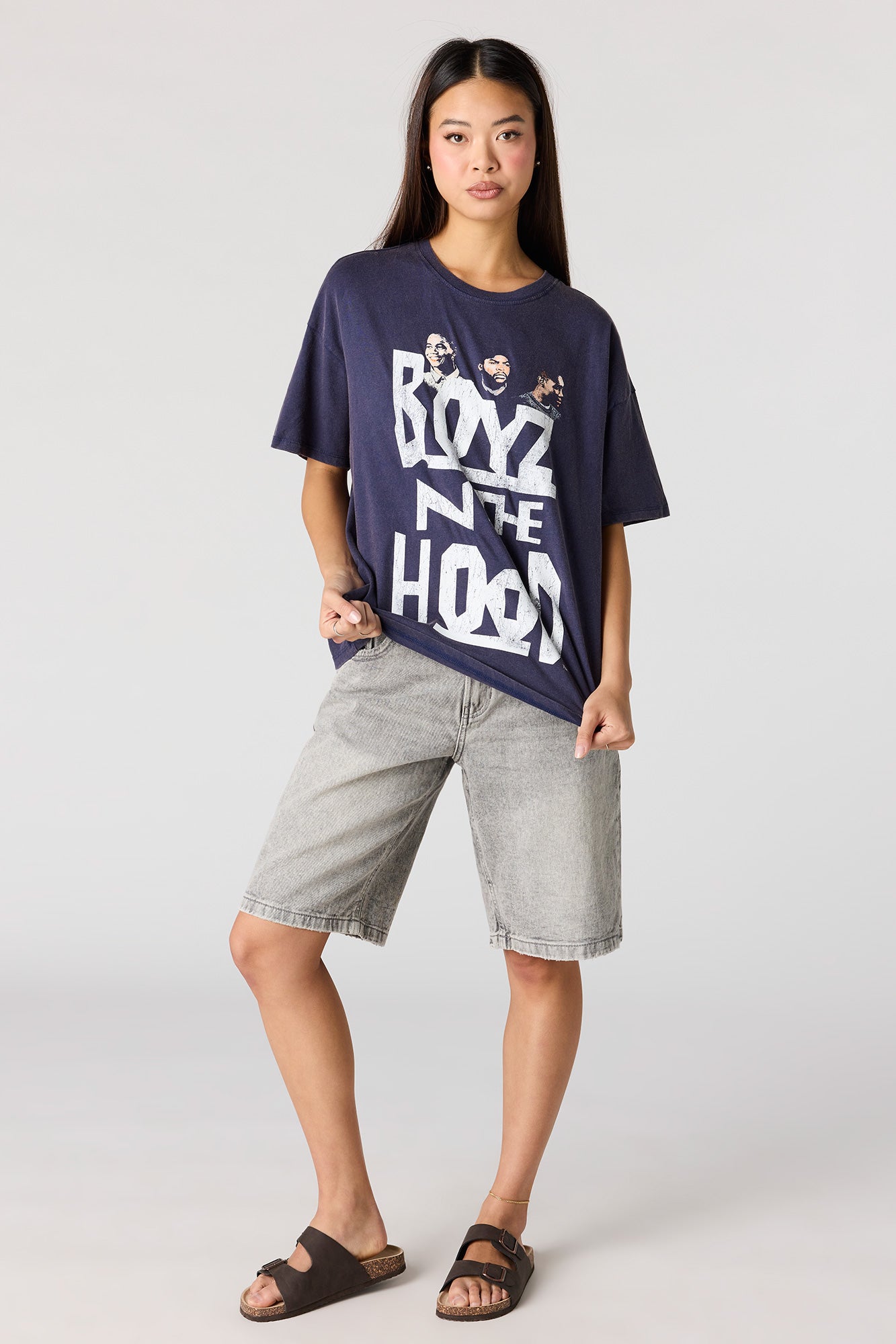 Boyz n the Hood Graphic Washed Boyfriend T-Shirt
