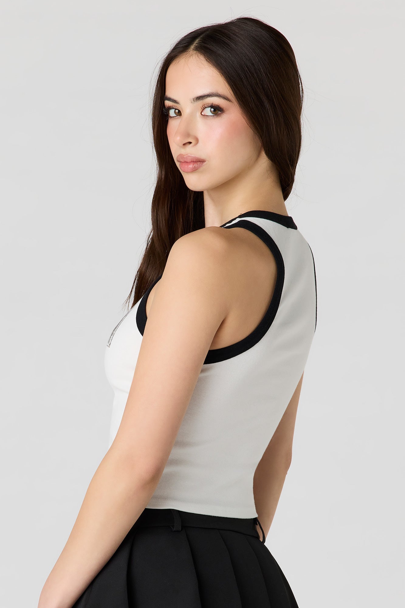 High Neck Music Graphic Tank