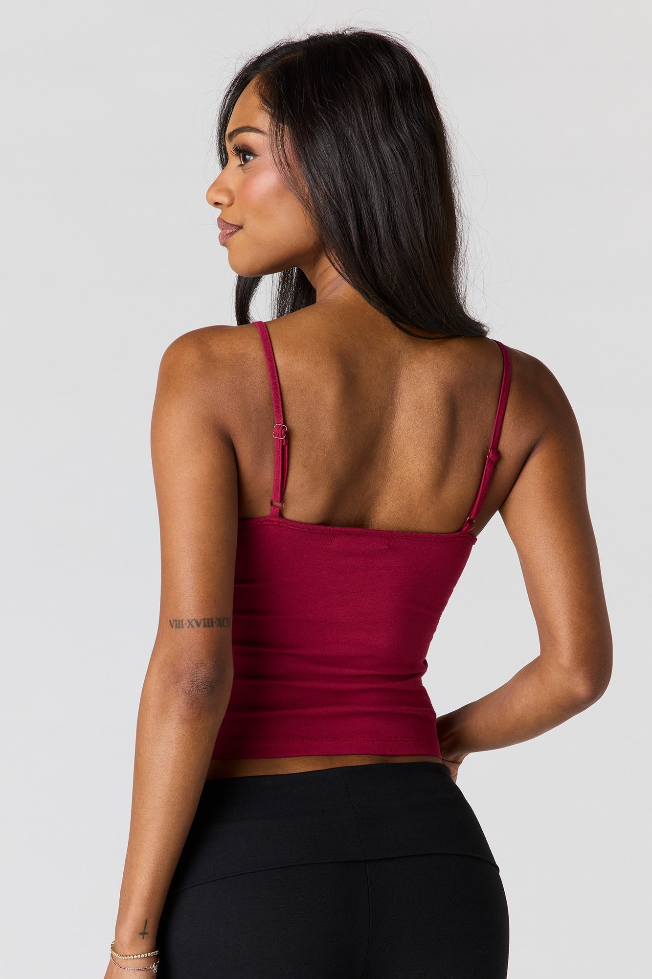 Rhinestone Graphic Scoop Neck Cami