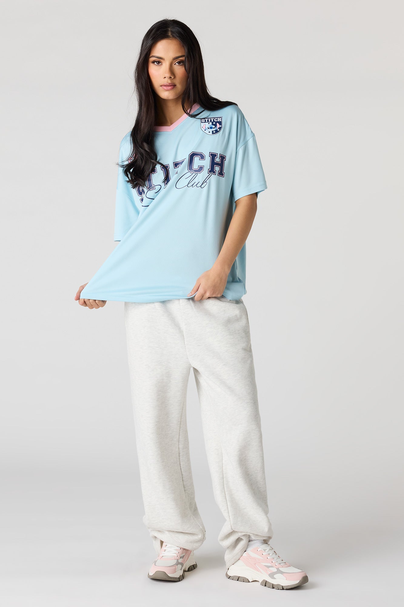 Stitch Graphic Mesh Jersey