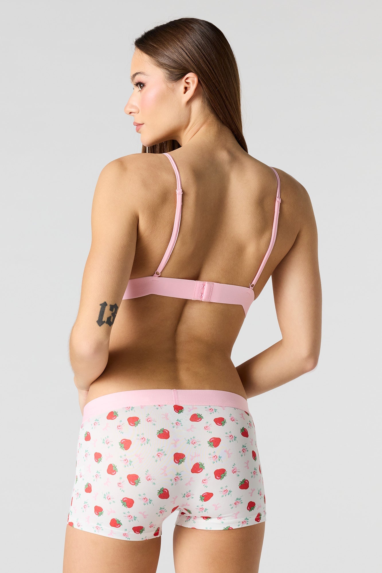 Strawberry Shortcake Triangle Bralette & Boy Short 2 Piece Set