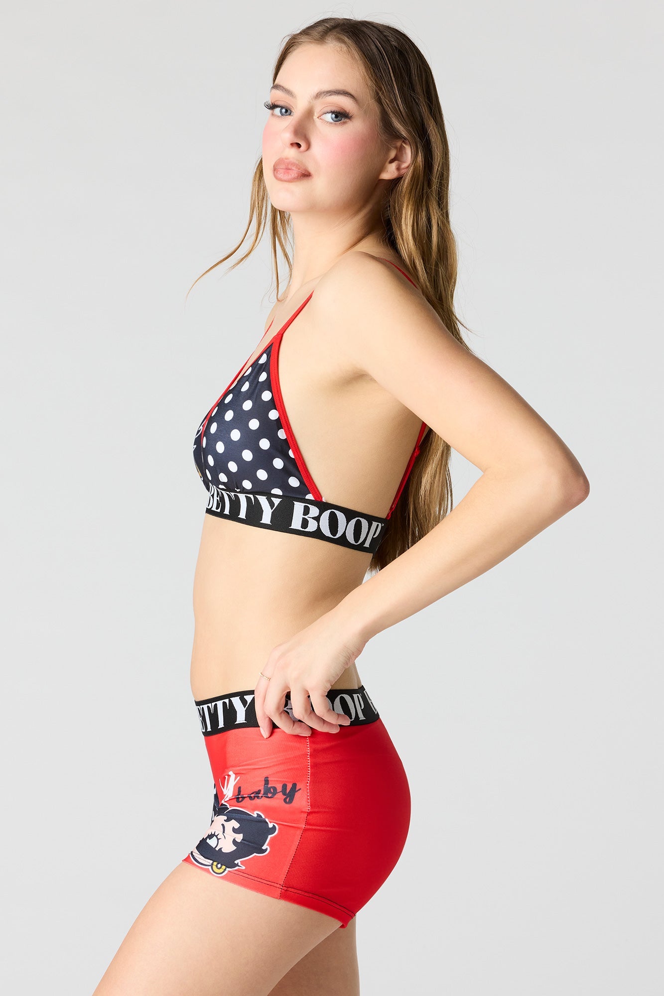 Betty Boop Triangle Bra & Boy Short Set